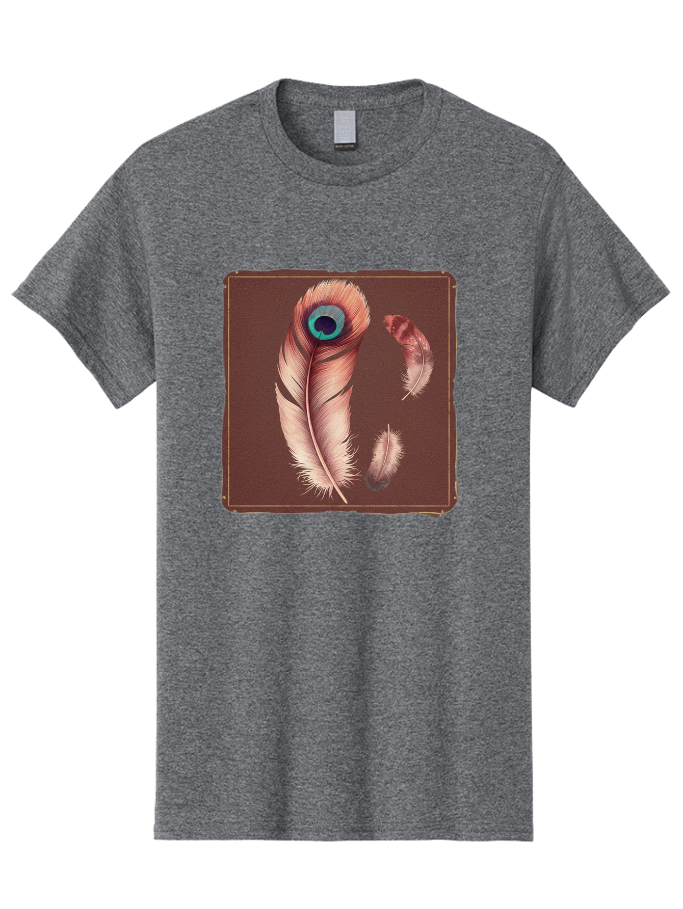 Peacock-Feathers-5 Men'S Graphic Tee, 100% Cotton, Comfortable Casual Summer Wear, Machine Washable, Vintage Camera, Old Camera, Antique Camera, Black Camera, Classic Photography, Photography Equipment, Nostalgic Device, Film Camera, Baj155