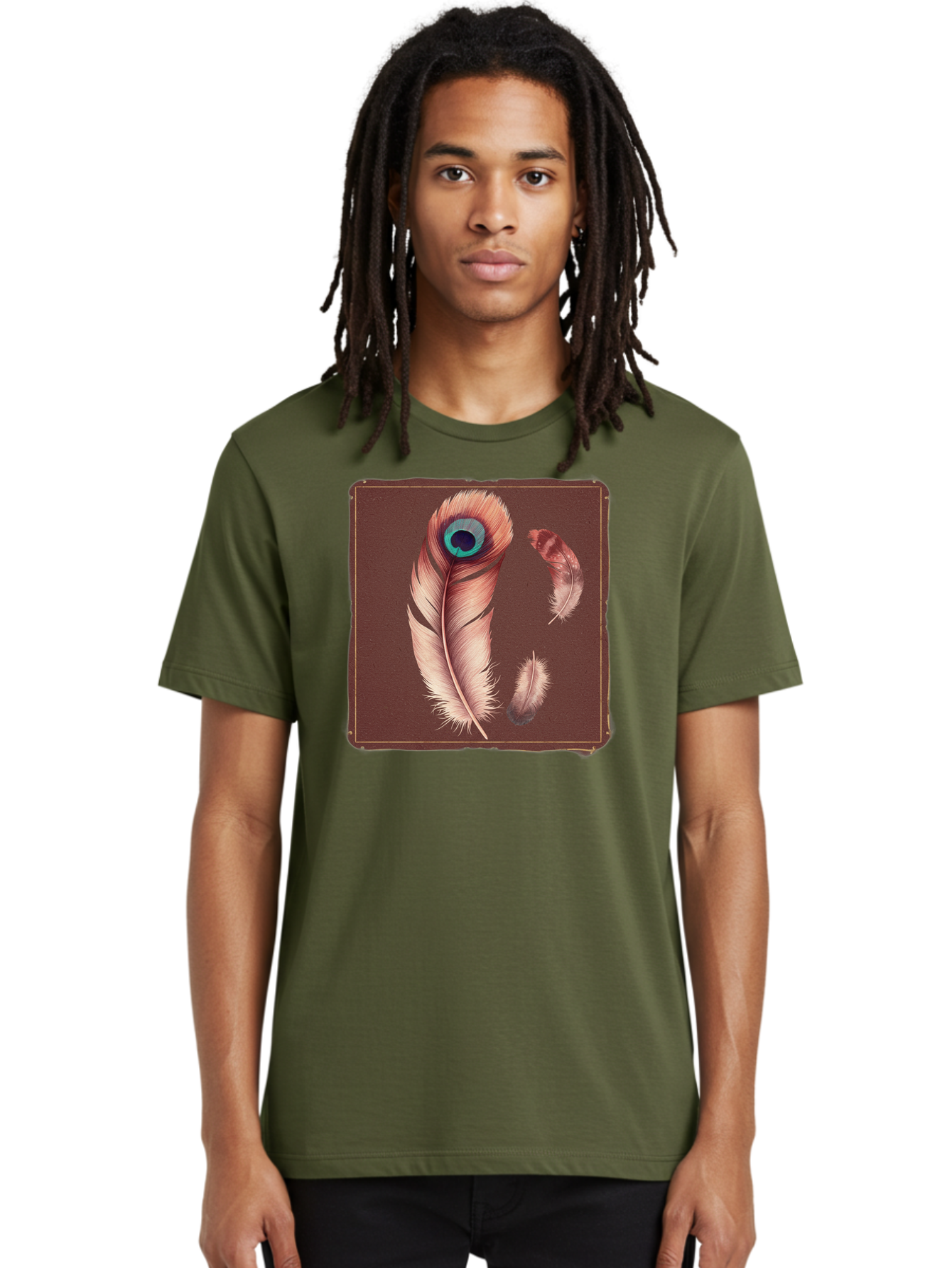 Peacock-Feathers-5 Men'S Graphic Tee, 100% Cotton, Comfortable Casual Summer Wear, Machine Washable, Vintage Camera, Old Camera, Antique Camera, Black Camera, Classic Photography, Photography Equipment, Nostalgic Device, Film Camera, Baj155
