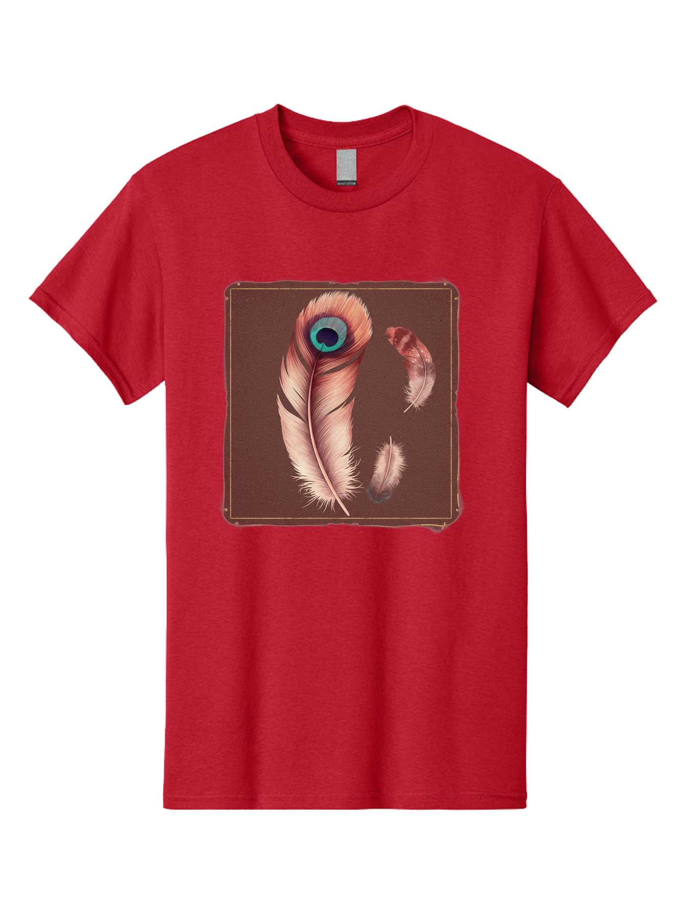 Peacock-Feathers-5 Men'S Graphic Tee, 100% Cotton, Comfortable Casual Summer Wear, Machine Washable, Vintage Camera, Old Camera, Antique Camera, Black Camera, Classic Photography, Photography Equipment, Nostalgic Device, Film Camera, Baj155