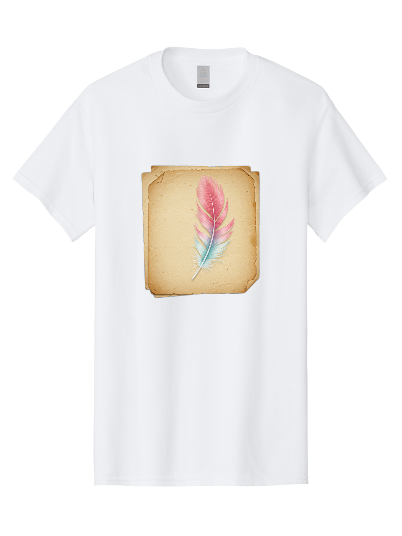 Pink-And-Blue-Feather Men'S Graphic Tee, 100% Cotton, Comfortable Casual Summer Wear, Machine Washable, Vintage Camera, Old Camera, Antique Camera, Black Camera, Classic Photography, Photography Equipment, Nostalgic Device, Film Camera, Baj163
