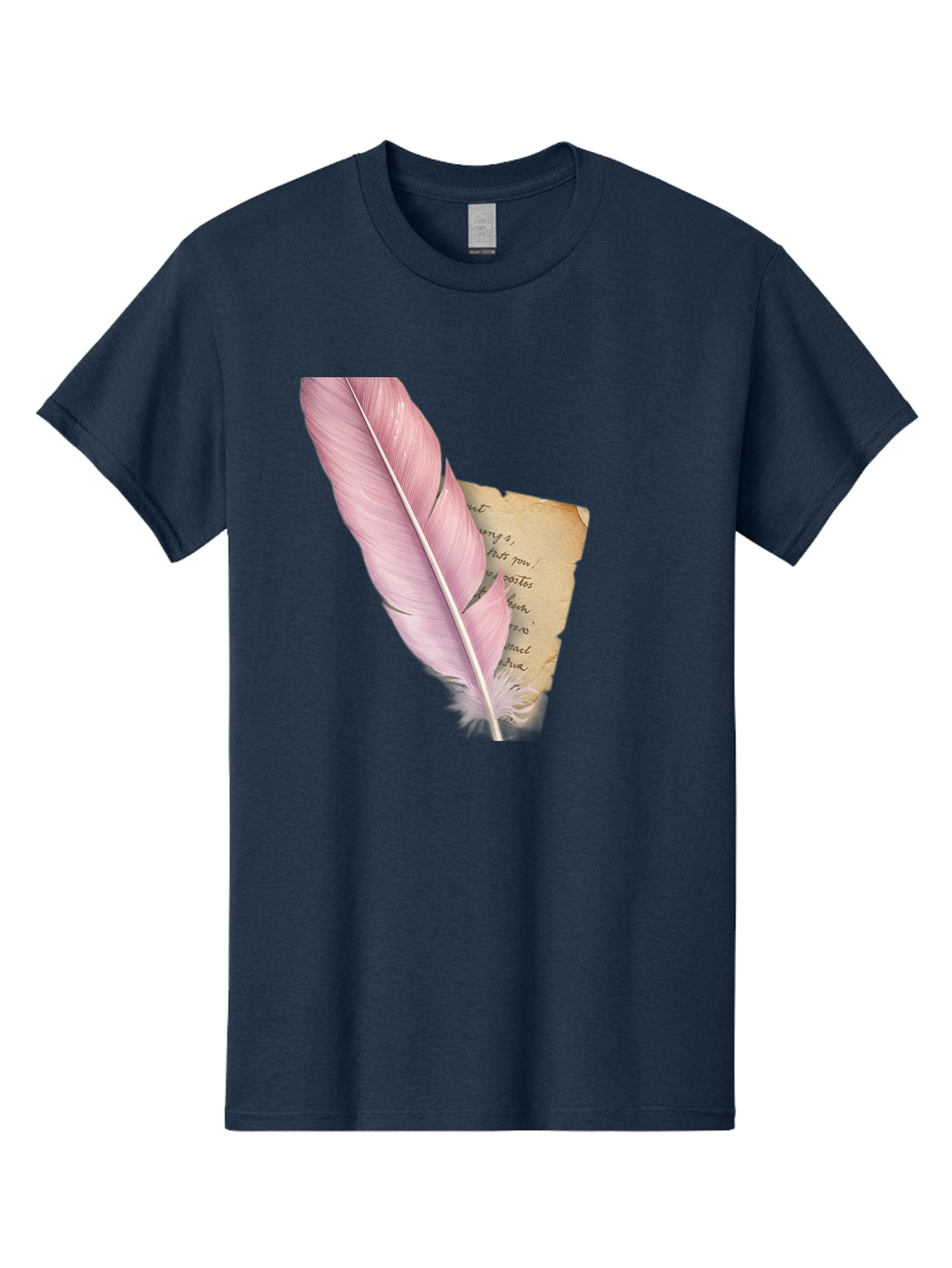 Pink-Feather-Quill-Pen Men'S Graphic Tee, 100% Cotton, Comfortable Casual Summer Wear, Machine Washable, Vintage Camera, Old Camera, Antique Camera, Black Camera, Classic Photography, Photography Equipment, Nostalgic Device, Film Camera, Baj173