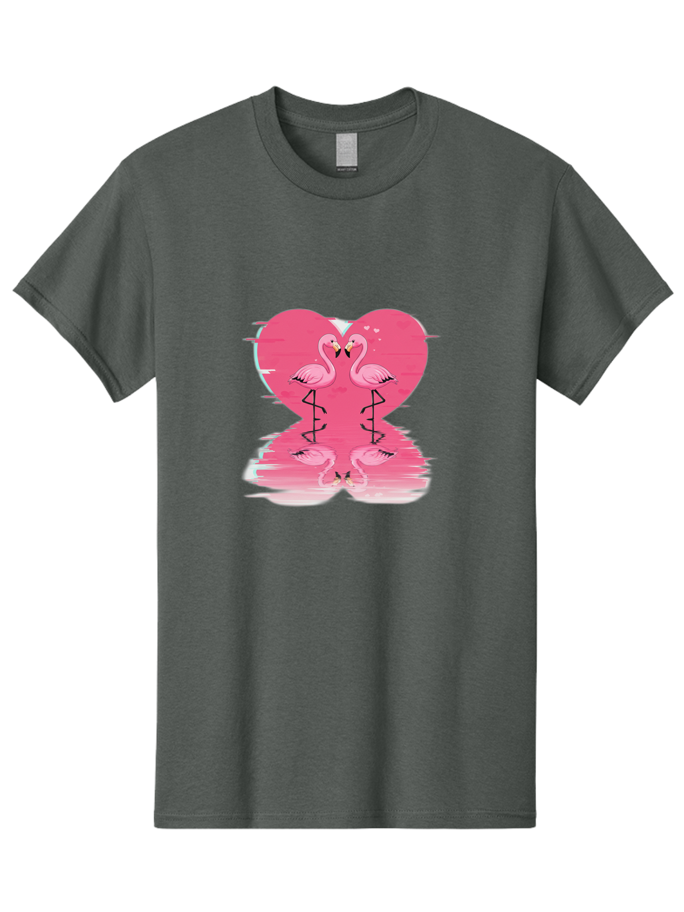 Pink-Flamingos-Heart-1 Men'S Graphic Tee, 100% Cotton, Comfortable Casual Summer Wear, Machine Washable, Vintage Camera, Old Camera, Antique Camera, Black Camera, Classic Photography, Photography Equipment, Nostalgic Device, Film Camera, Baj185