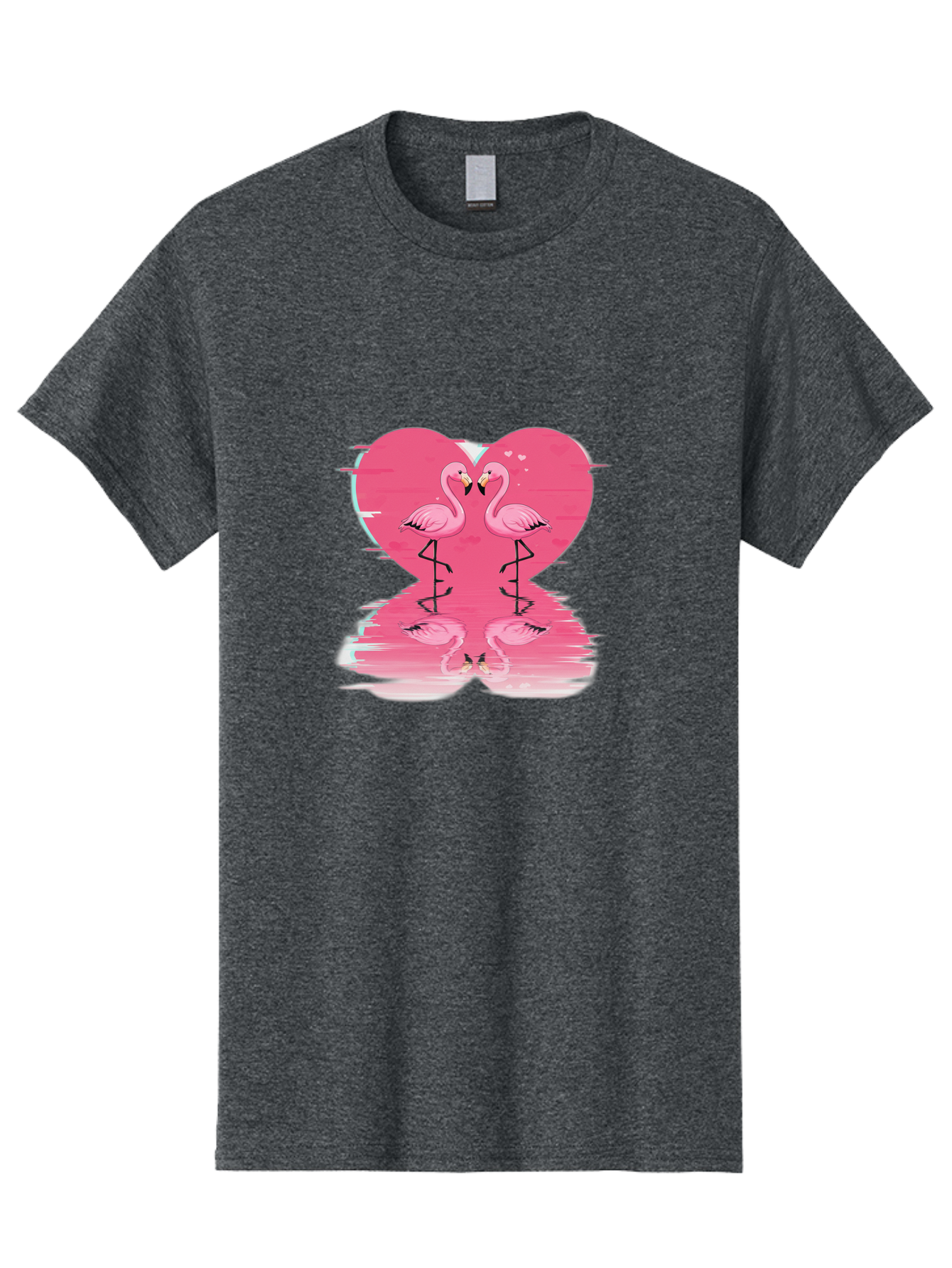 Pink-Flamingos-Heart-1 Men'S Graphic Tee, 100% Cotton, Comfortable Casual Summer Wear, Machine Washable, Vintage Camera, Old Camera, Antique Camera, Black Camera, Classic Photography, Photography Equipment, Nostalgic Device, Film Camera, Baj185