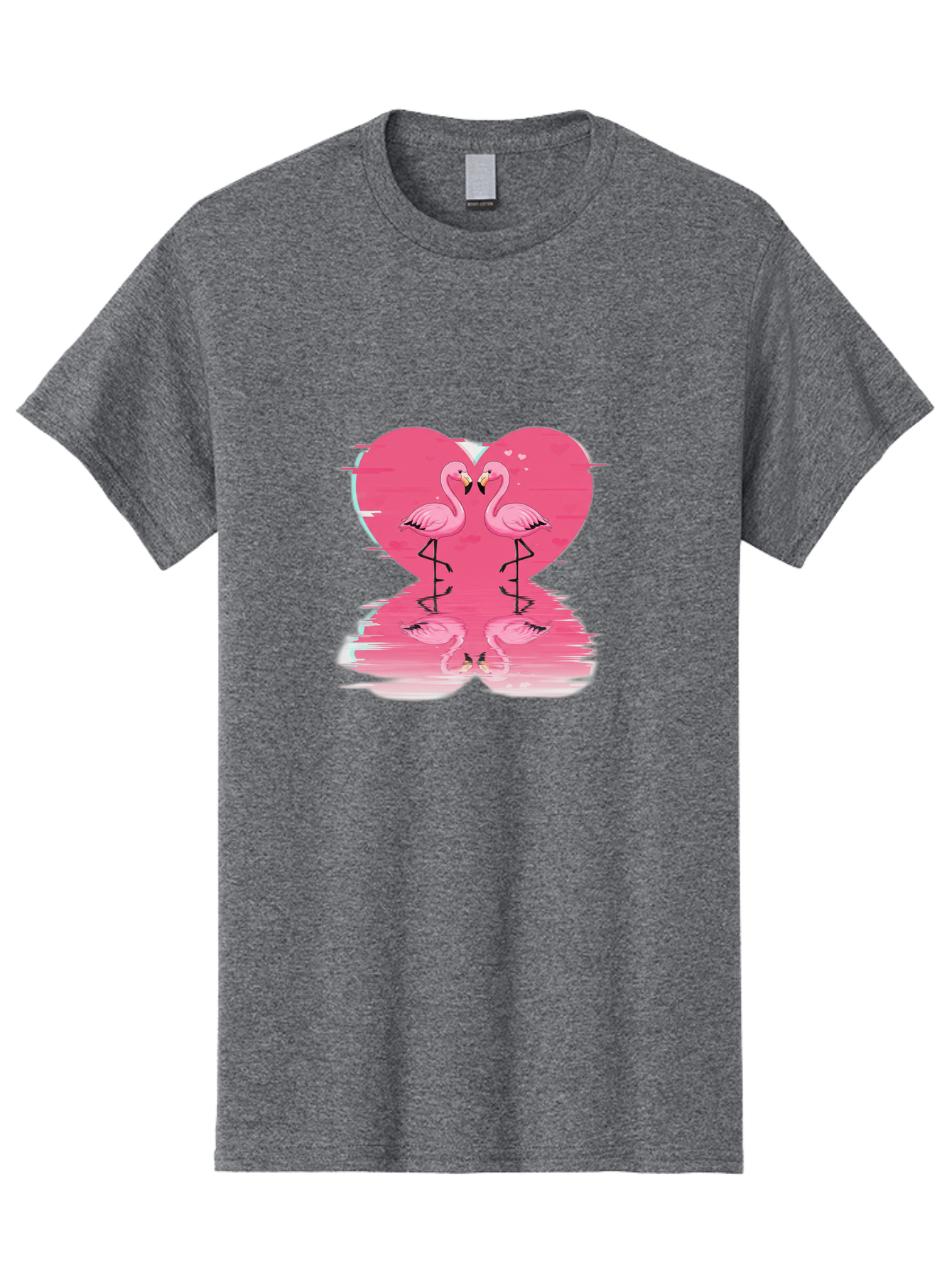 Pink-Flamingos-Heart-1 Men'S Graphic Tee, 100% Cotton, Comfortable Casual Summer Wear, Machine Washable, Vintage Camera, Old Camera, Antique Camera, Black Camera, Classic Photography, Photography Equipment, Nostalgic Device, Film Camera, Baj185