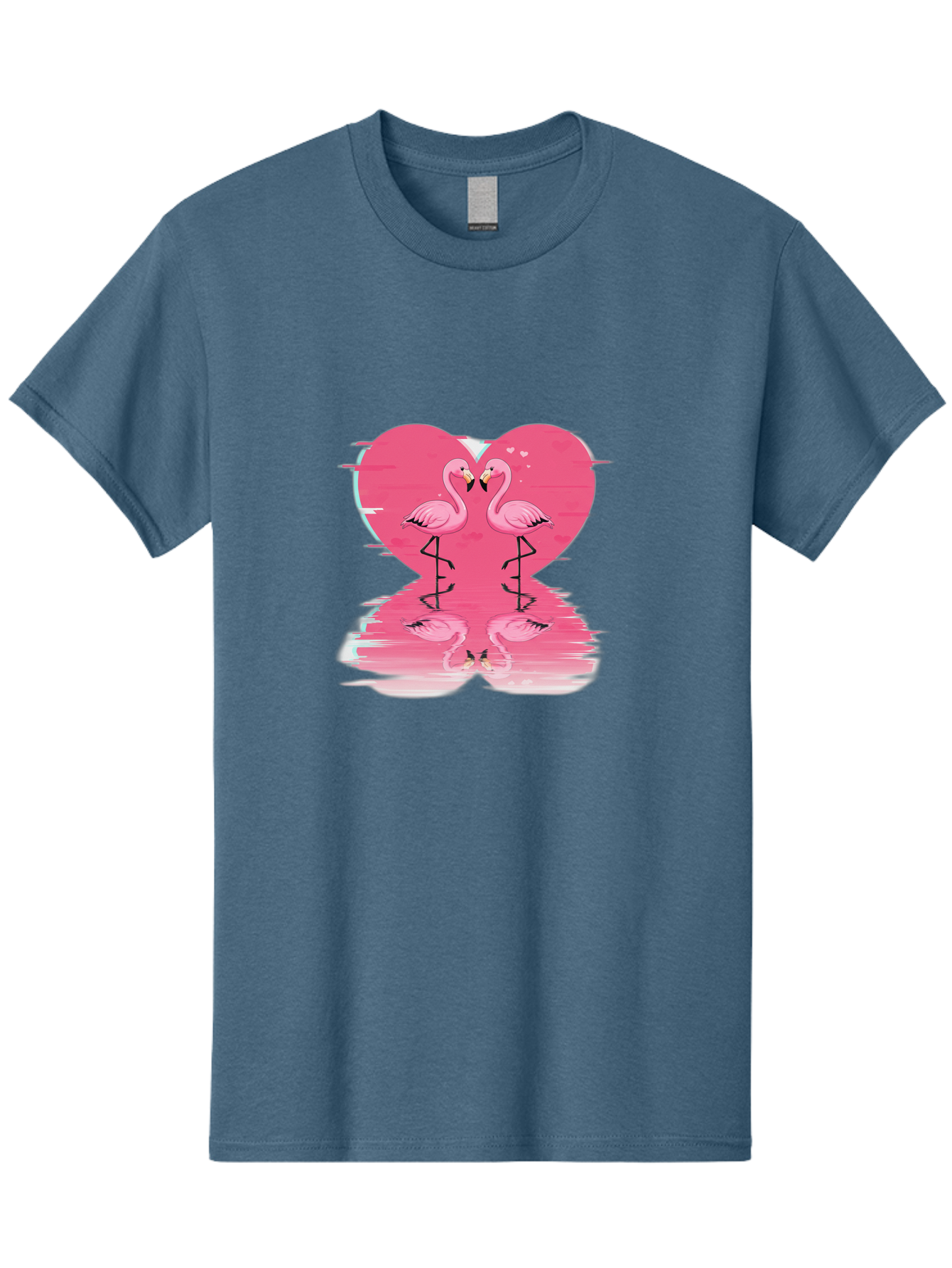 Pink-Flamingos-Heart-1 Men'S Graphic Tee, 100% Cotton, Comfortable Casual Summer Wear, Machine Washable, Vintage Camera, Old Camera, Antique Camera, Black Camera, Classic Photography, Photography Equipment, Nostalgic Device, Film Camera, Baj185