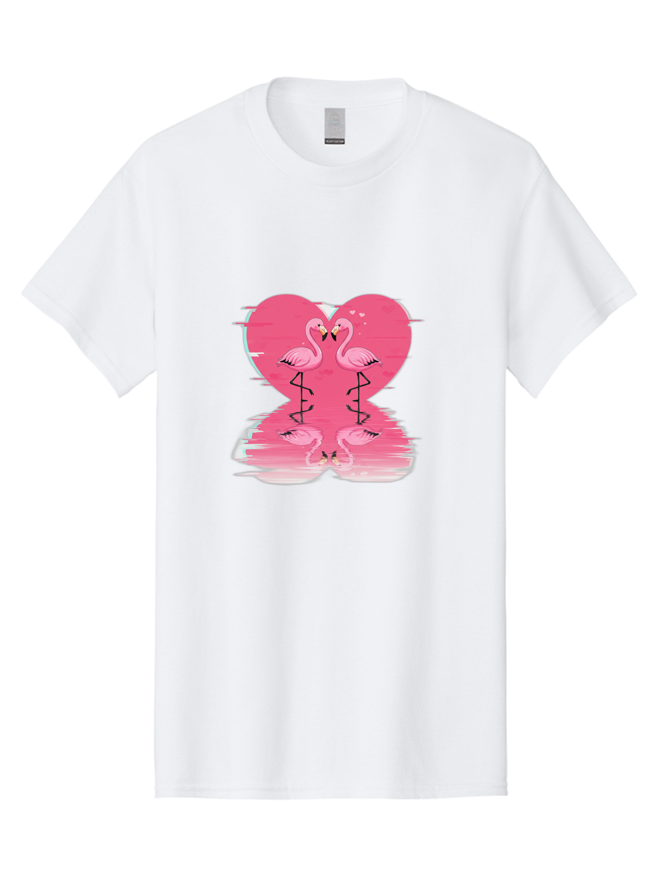 Pink-Flamingos-Heart-1 Men'S Graphic Tee, 100% Cotton, Comfortable Casual Summer Wear, Machine Washable, Vintage Camera, Old Camera, Antique Camera, Black Camera, Classic Photography, Photography Equipment, Nostalgic Device, Film Camera, Baj185