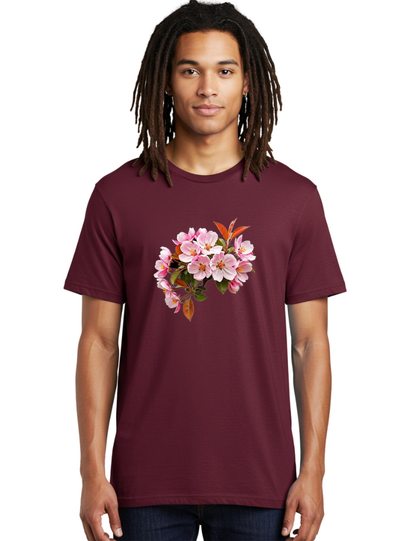 Pink-Flowers-2 Men'S Graphic Tee, 100% Cotton, Comfortable Casual Summer Wear, Machine Washable, Vintage Camera, Old Camera, Antique Camera, Black Camera, Classic Photography, Photography Equipment, Nostalgic Device, Film Camera, Camera Art Baj191