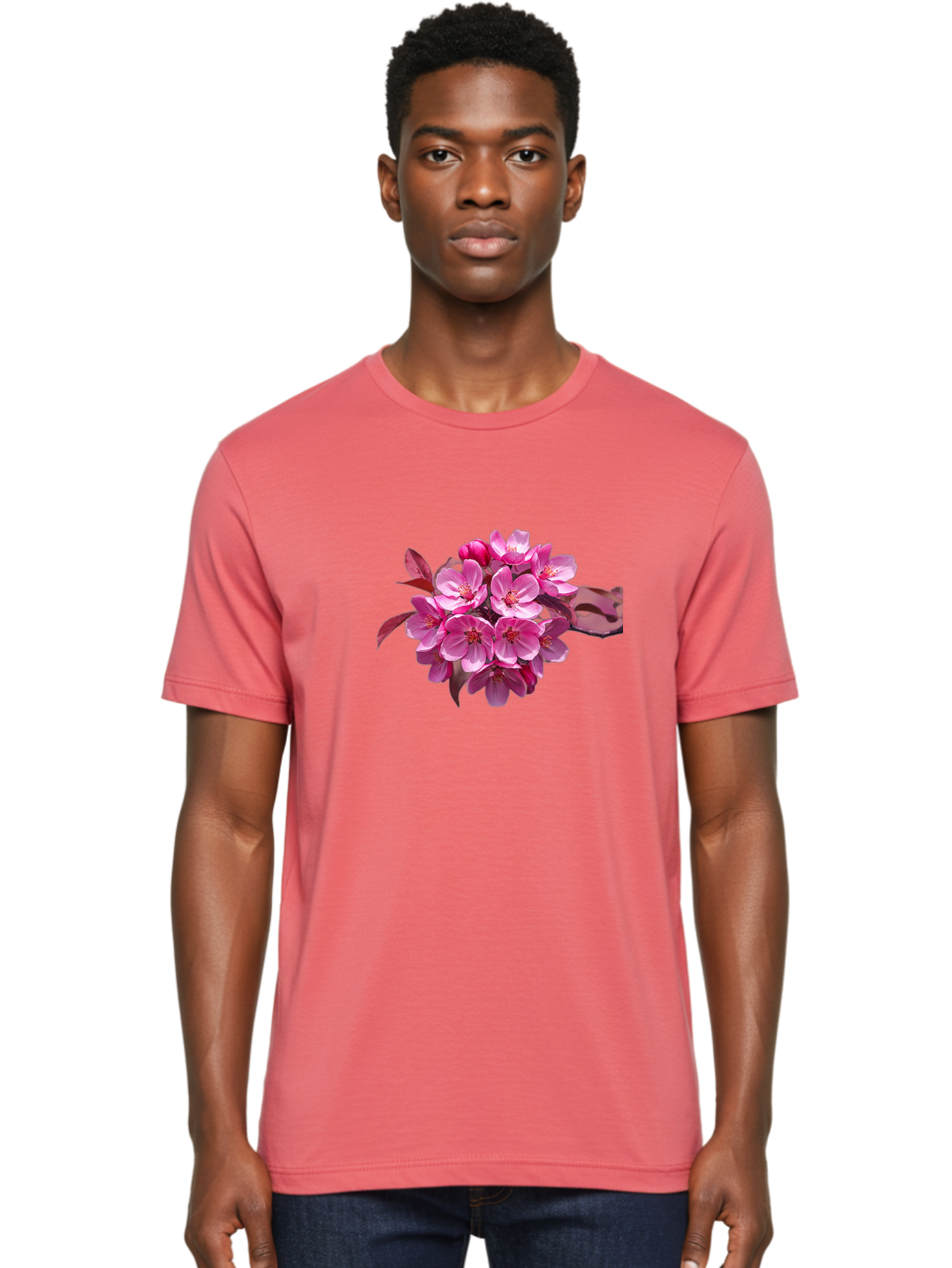 Pink-Flowers Men'S Graphic Tee, 100% Cotton, Comfortable Casual Summer Wear, Machine Washable, Vintage Camera, Old Camera, Antique Camera, Black Camera, Classic Photography, Photography Equipment, Nostalgic Device, Film Camera, Camera Art Baj193