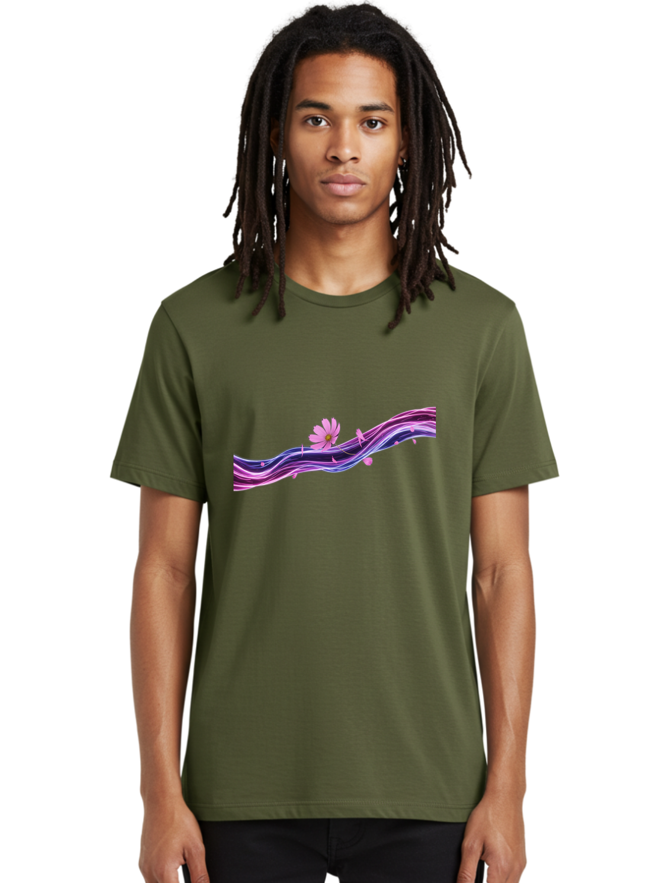 Pink-Fluid-Flower Men'S Graphic Tee, 100% Cotton, Comfortable Casual Summer Wear, Machine Washable, Vintage Camera, Old Camera, Antique Camera, Black Camera, Classic Photography, Photography Equipment, Nostalgic Device, Film Camera, Camera Art Baj194