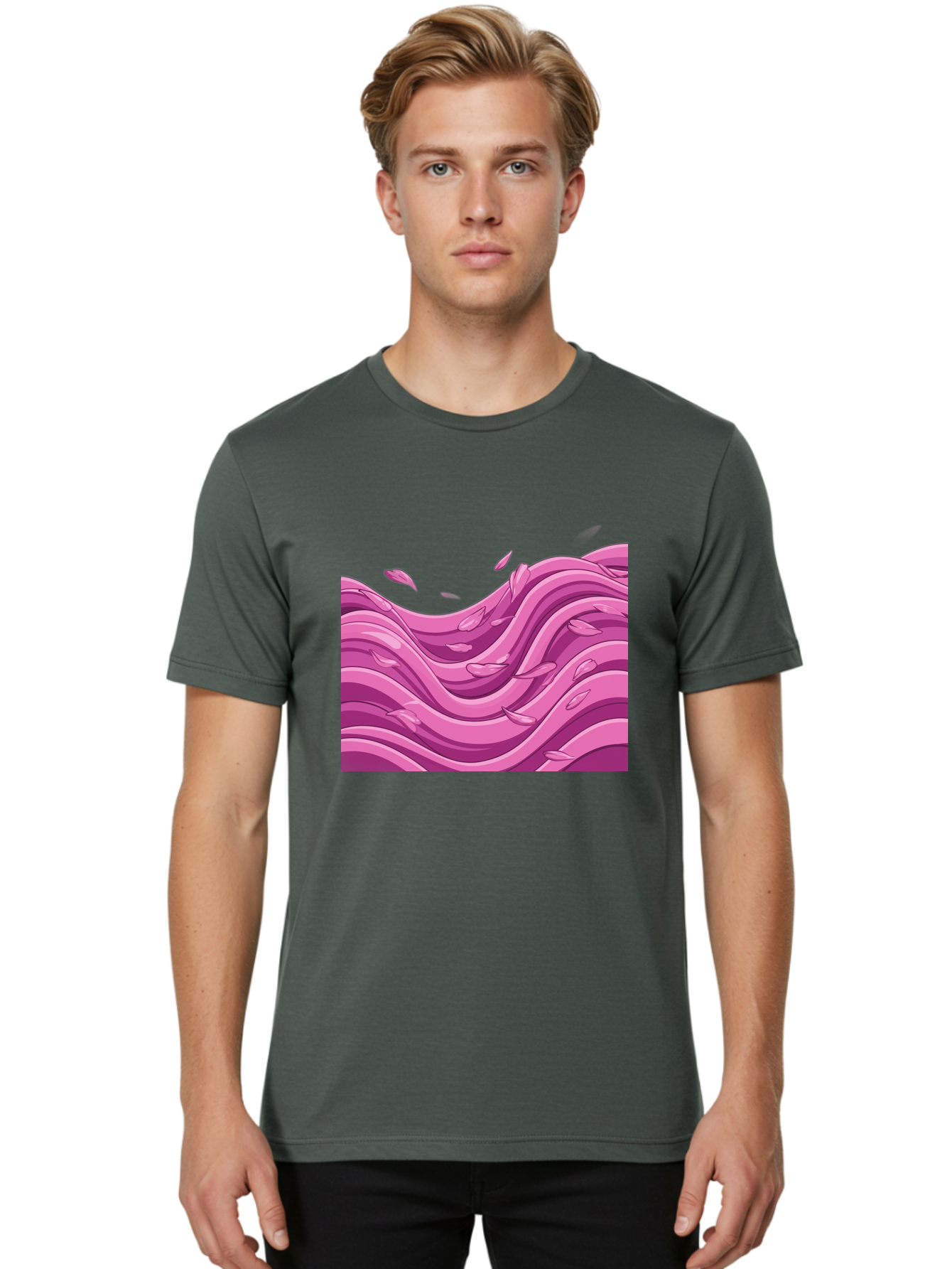 Pink-Waves Men'S Graphic Tee, 100% Cotton, Comfortable Casual Summer Wear, Machine Washable, Vintage Camera, Old Camera, Antique Camera, Black Camera, Classic Photography, Photography Equipment, Nostalgic Device, Film Camera, Camera Art Baj197
