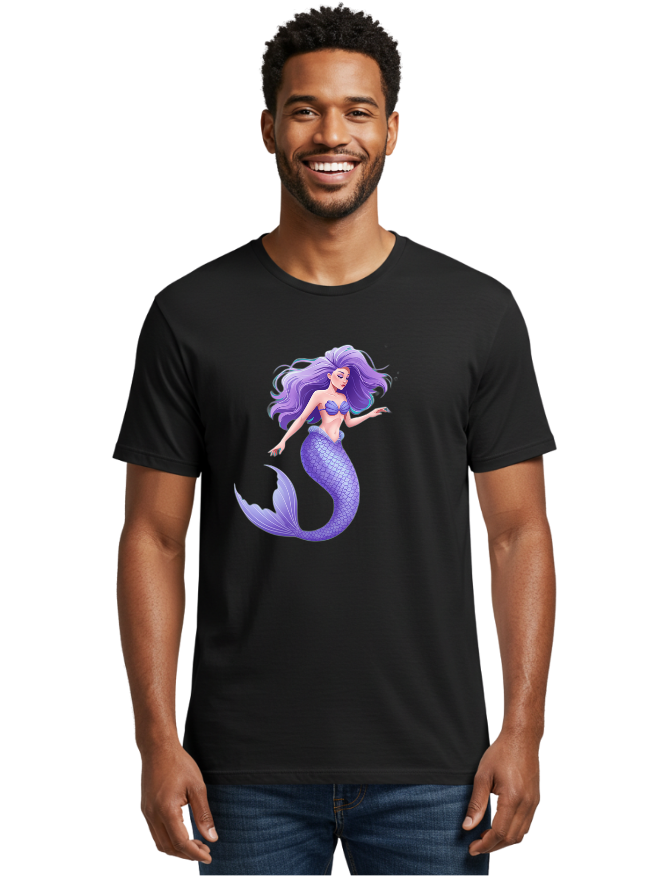 Purple-Mermaid-2 Men'S Graphic Tee, 100% Cotton, Comfortable Casual Summer Wear, Machine Washable, Vintage Camera, Old Camera, Antique Camera, Black Camera, Classic Photography, Photography Equipment, Nostalgic Device, Film Camera, Camera Art Baj204