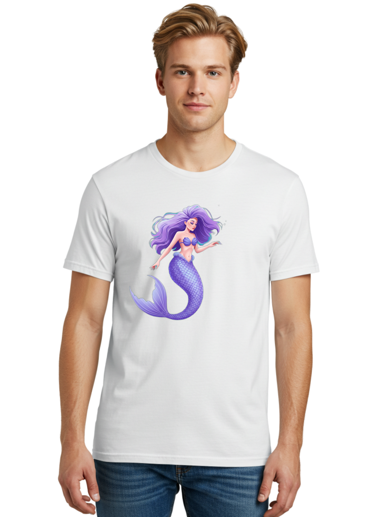 Purple-Mermaid-2 Men'S Graphic Tee, 100% Cotton, Comfortable Casual Summer Wear, Machine Washable, Vintage Camera, Old Camera, Antique Camera, Black Camera, Classic Photography, Photography Equipment, Nostalgic Device, Film Camera, Camera Art Baj204
