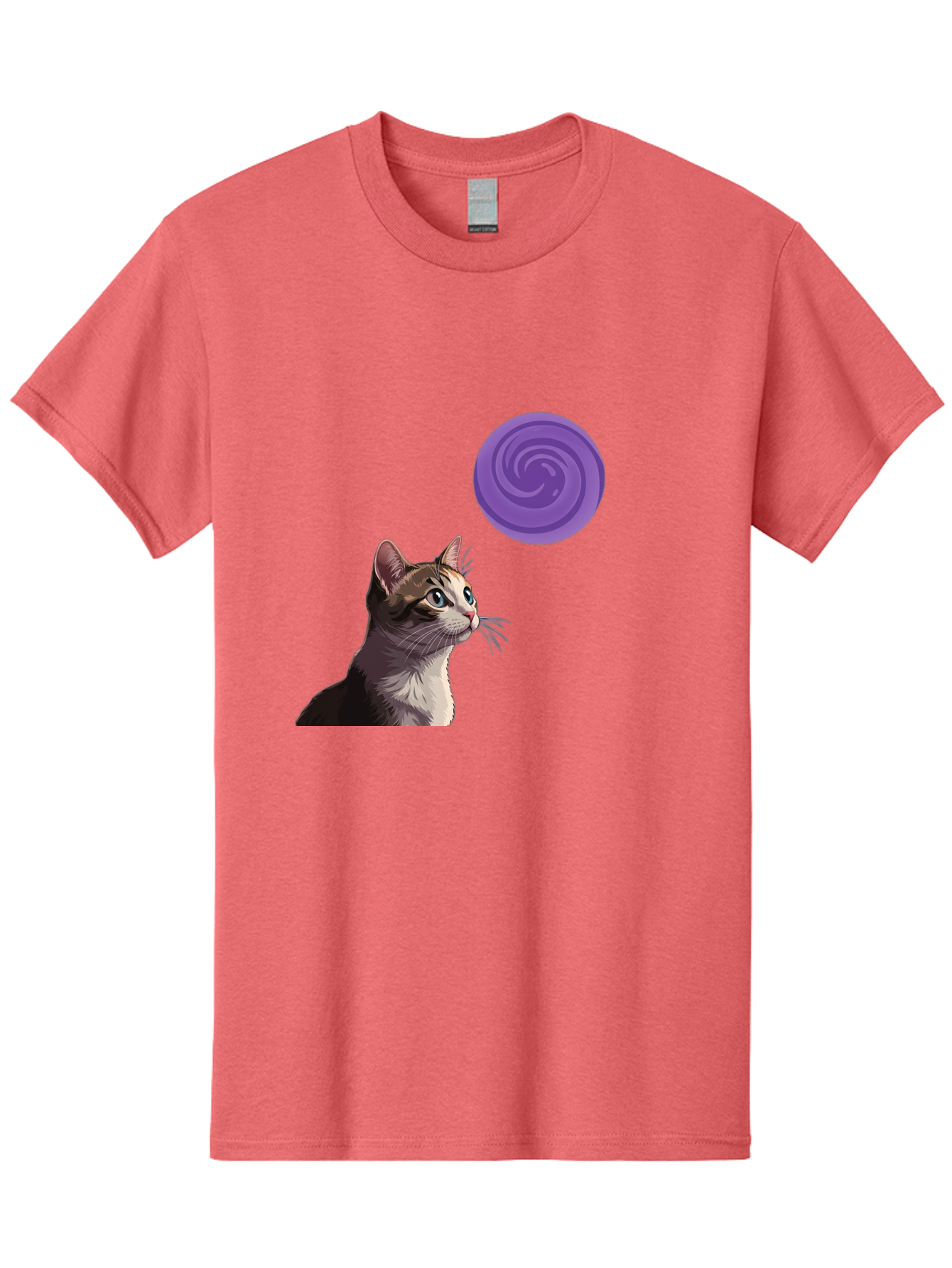Purple-Swirl-Cat Men'S Graphic Tee, 100% Cotton, Comfortable Casual Summer Wear, Machine Washable, Vintage Camera, Old Camera, Antique Camera, Black Camera, Classic Photography, Photography Equipment, Nostalgic Device, Film Camera, Camera Art Baj207