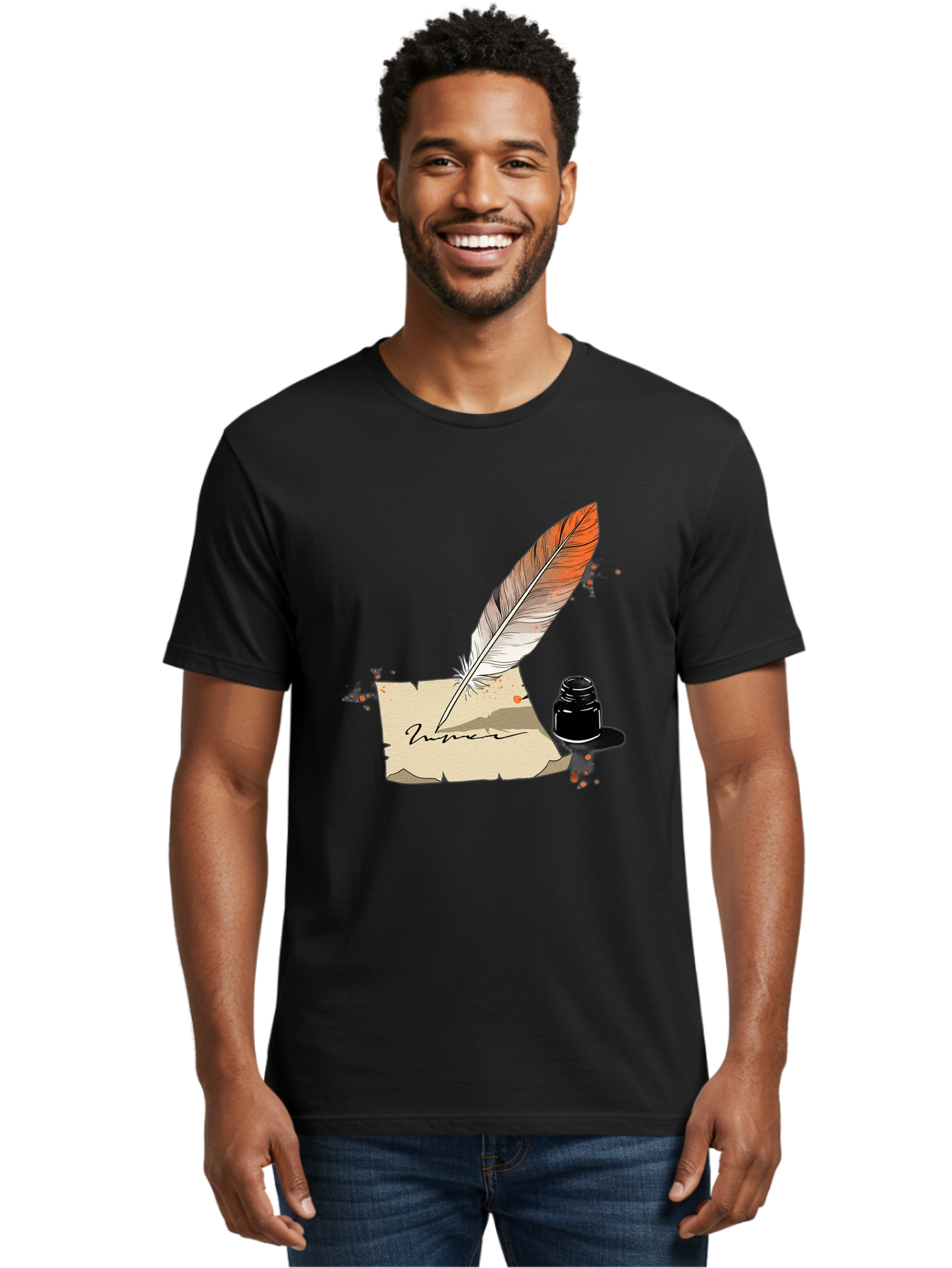Quill-And-Ink Men'S Graphic Tee, 100% Cotton, Comfortable Casual Summer Wear, Machine Washable, Vintage Camera, Old Camera, Antique Camera, Black Camera, Classic Photography, Photography Equipment, Nostalgic Device, Film Camera, Camera Art Baj210