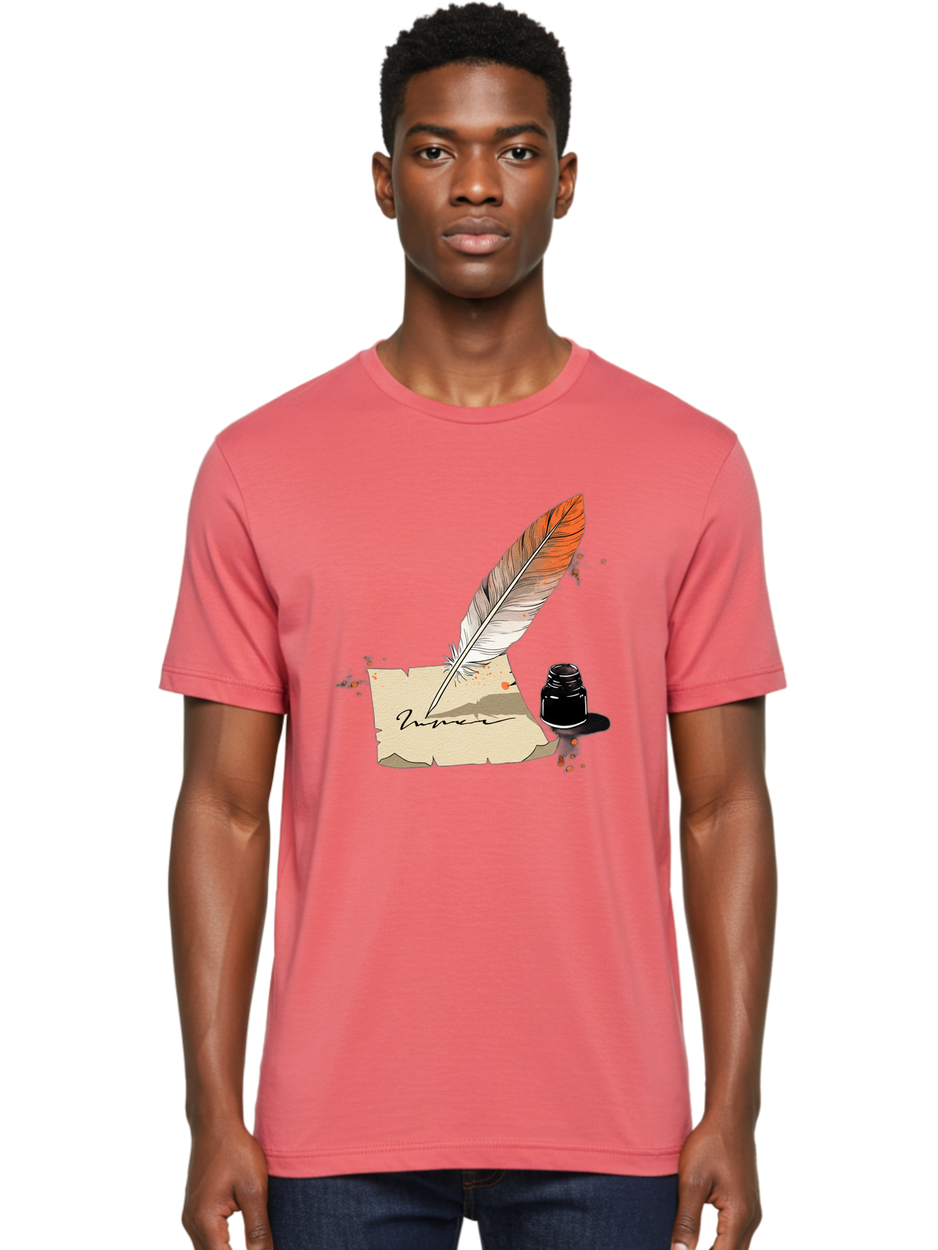Quill-And-Ink Men'S Graphic Tee, 100% Cotton, Comfortable Casual Summer Wear, Machine Washable, Vintage Camera, Old Camera, Antique Camera, Black Camera, Classic Photography, Photography Equipment, Nostalgic Device, Film Camera, Camera Art Baj210