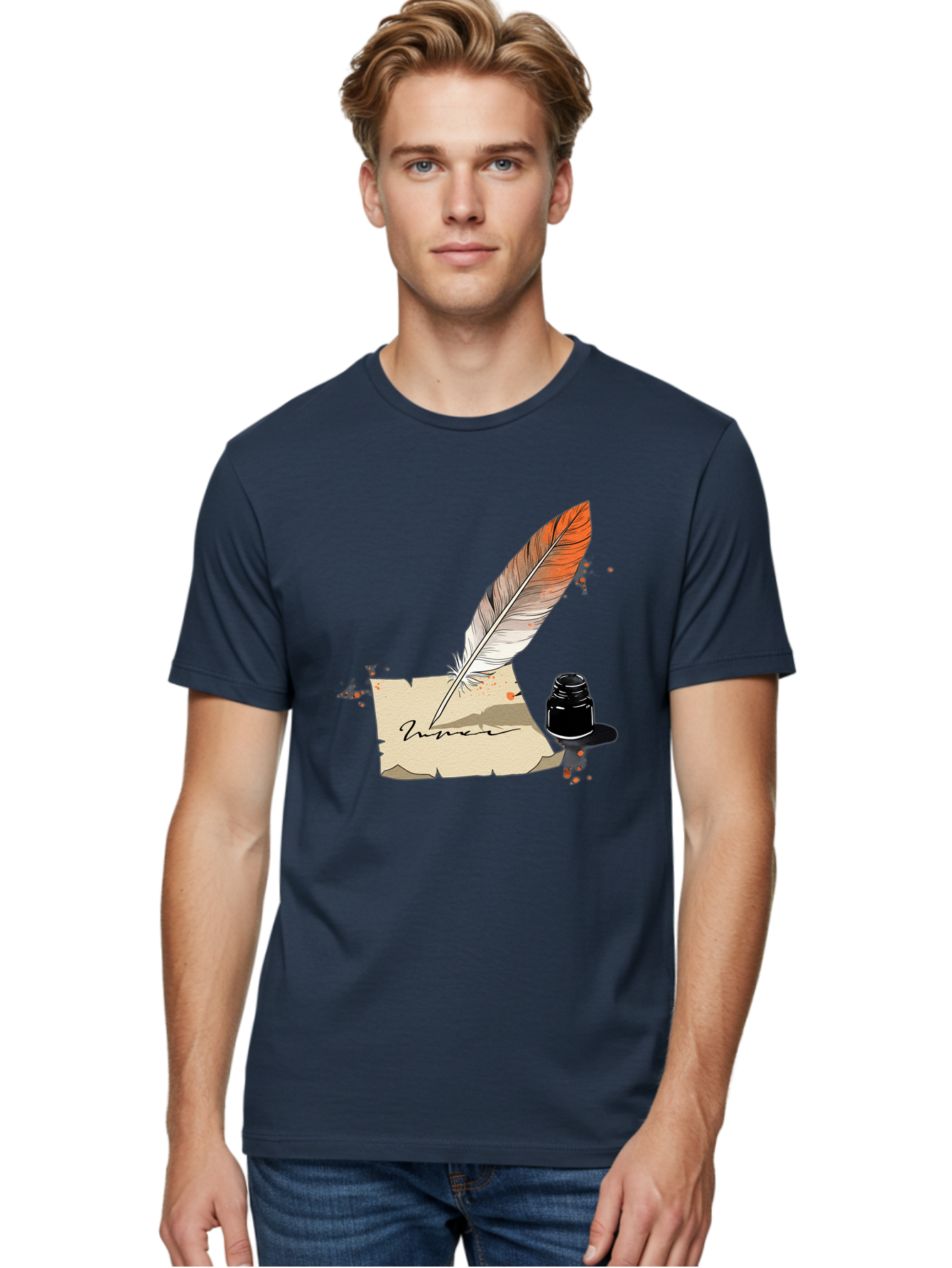 Quill-And-Ink Men'S Graphic Tee, 100% Cotton, Comfortable Casual Summer Wear, Machine Washable, Vintage Camera, Old Camera, Antique Camera, Black Camera, Classic Photography, Photography Equipment, Nostalgic Device, Film Camera, Camera Art Baj210
