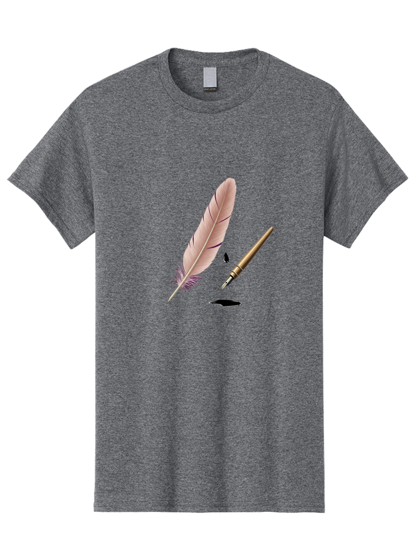 Quill-Pen-1 Men'S Graphic Tee, 100% Cotton, Comfortable Casual Summer Wear, Machine Washable, Vintage Camera, Old Camera, Antique Camera, Black Camera, Classic Photography, Photography Equipment, Nostalgic Device, Film Camera, Camera Art Baj212