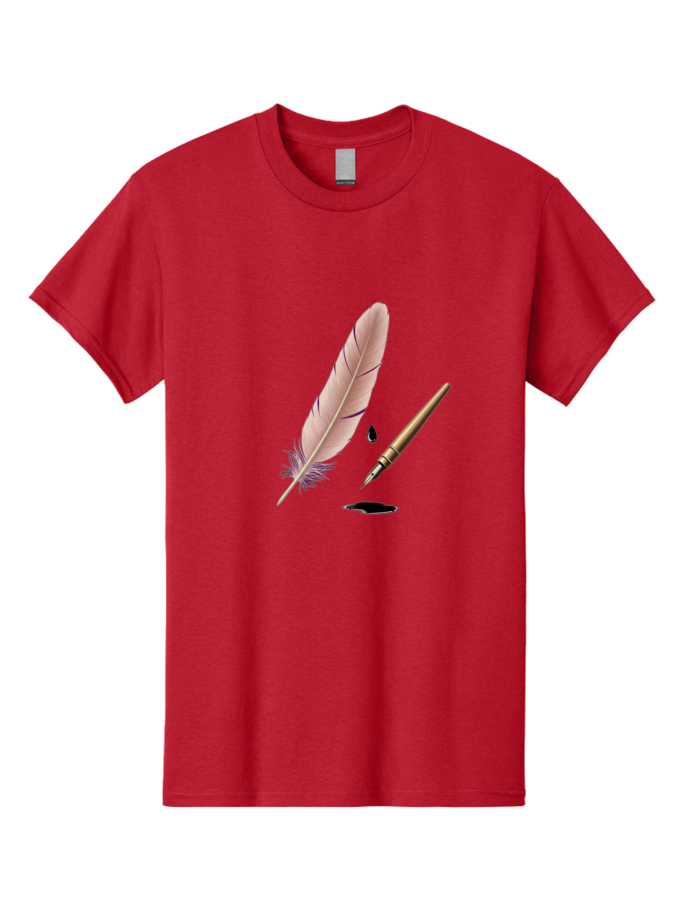 Quill-Pen-1 Men'S Graphic Tee, 100% Cotton, Comfortable Casual Summer Wear, Machine Washable, Vintage Camera, Old Camera, Antique Camera, Black Camera, Classic Photography, Photography Equipment, Nostalgic Device, Film Camera, Camera Art Baj212