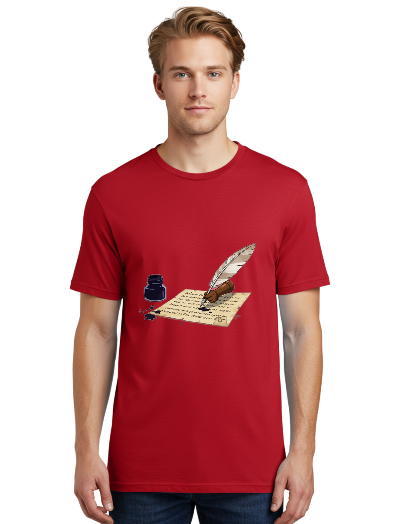 Quill-Pen-And-Ink Men'S Graphic Tee, 100% Cotton, Comfortable Casual Summer Wear, Machine Washable, Vintage Camera, Old Camera, Antique Camera, Black Camera, Classic Photography, Photography Equipment, Nostalgic Device, Film Camera, Camera Art Baj213