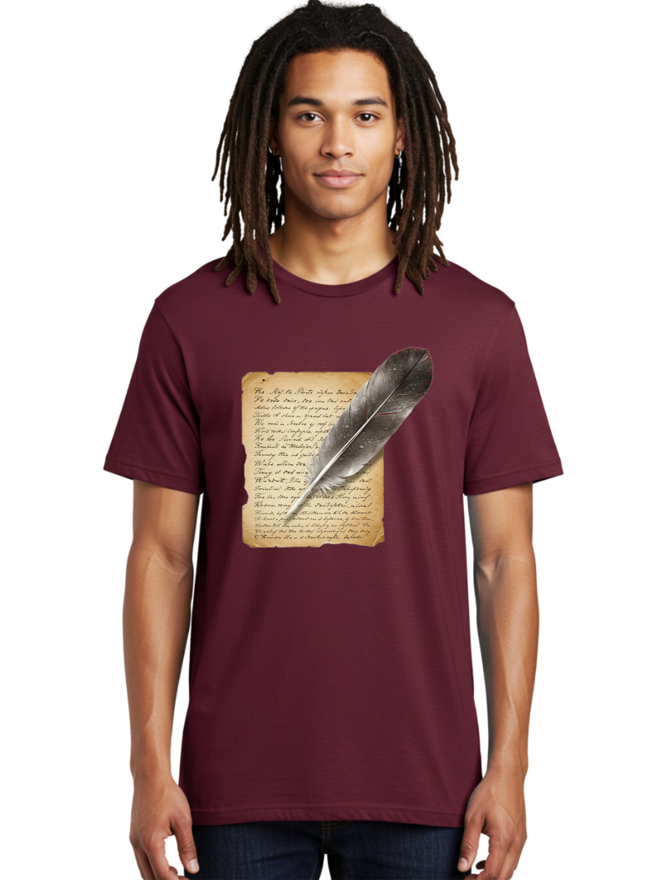 Quill-Pen-On-Parchment Men'S Graphic Tee, 100% Cotton, Comfortable Casual Summer Wear, Machine Washable, Vintage Camera, Old Camera, Antique Camera, Black Camera, Classic Photography, Photography Equipment, Nostalgic Device, Film Camera, Baj214