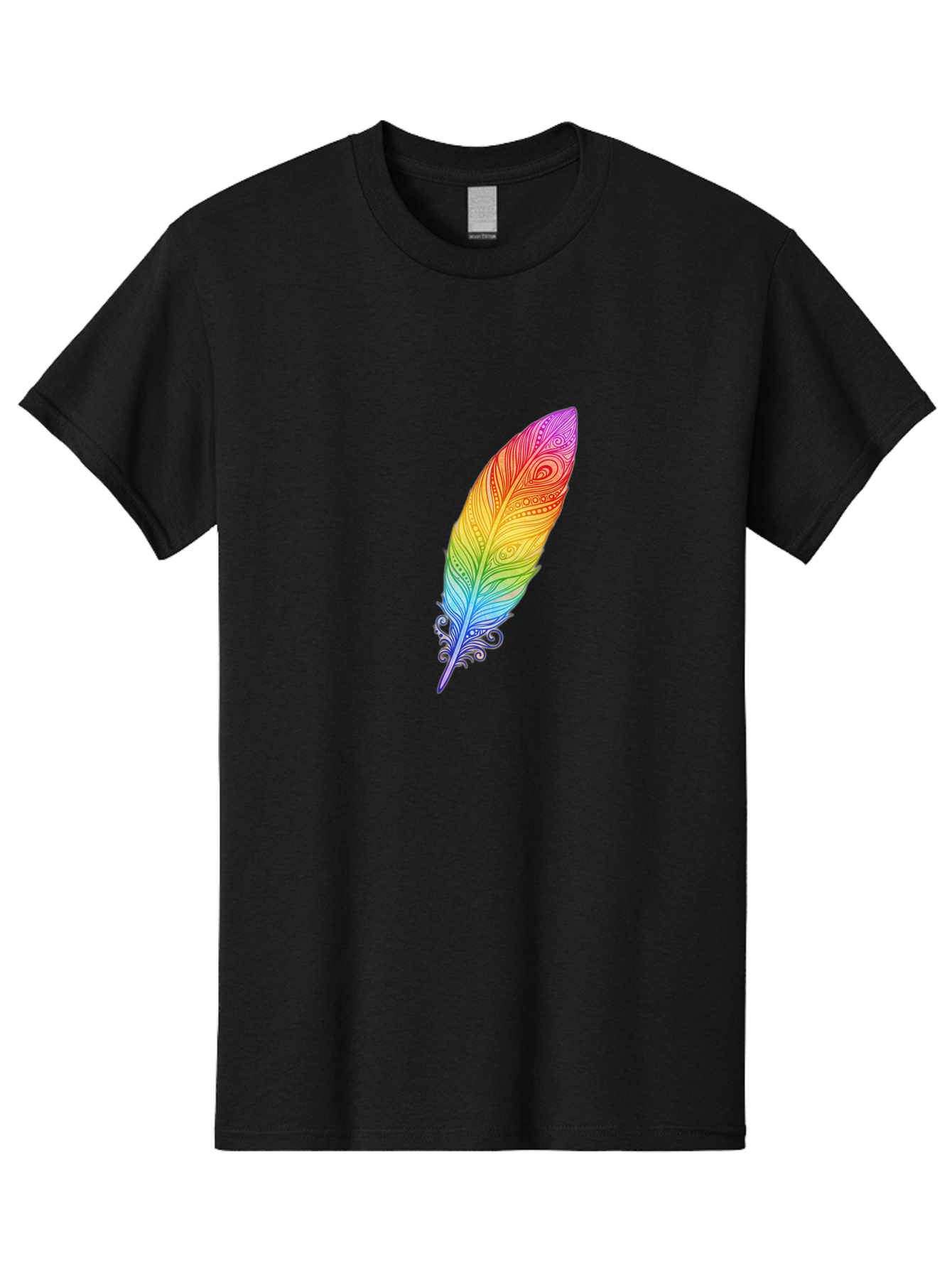 Rainbow-Feather-1 Men'S Graphic Tee, 100% Cotton, Comfortable Casual Summer Wear, Machine Washable, Vintage Camera, Old Camera, Antique Camera, Black Camera, Classic Photography, Photography Equipment, Nostalgic Device, Film Camera, Camera Art Baj217