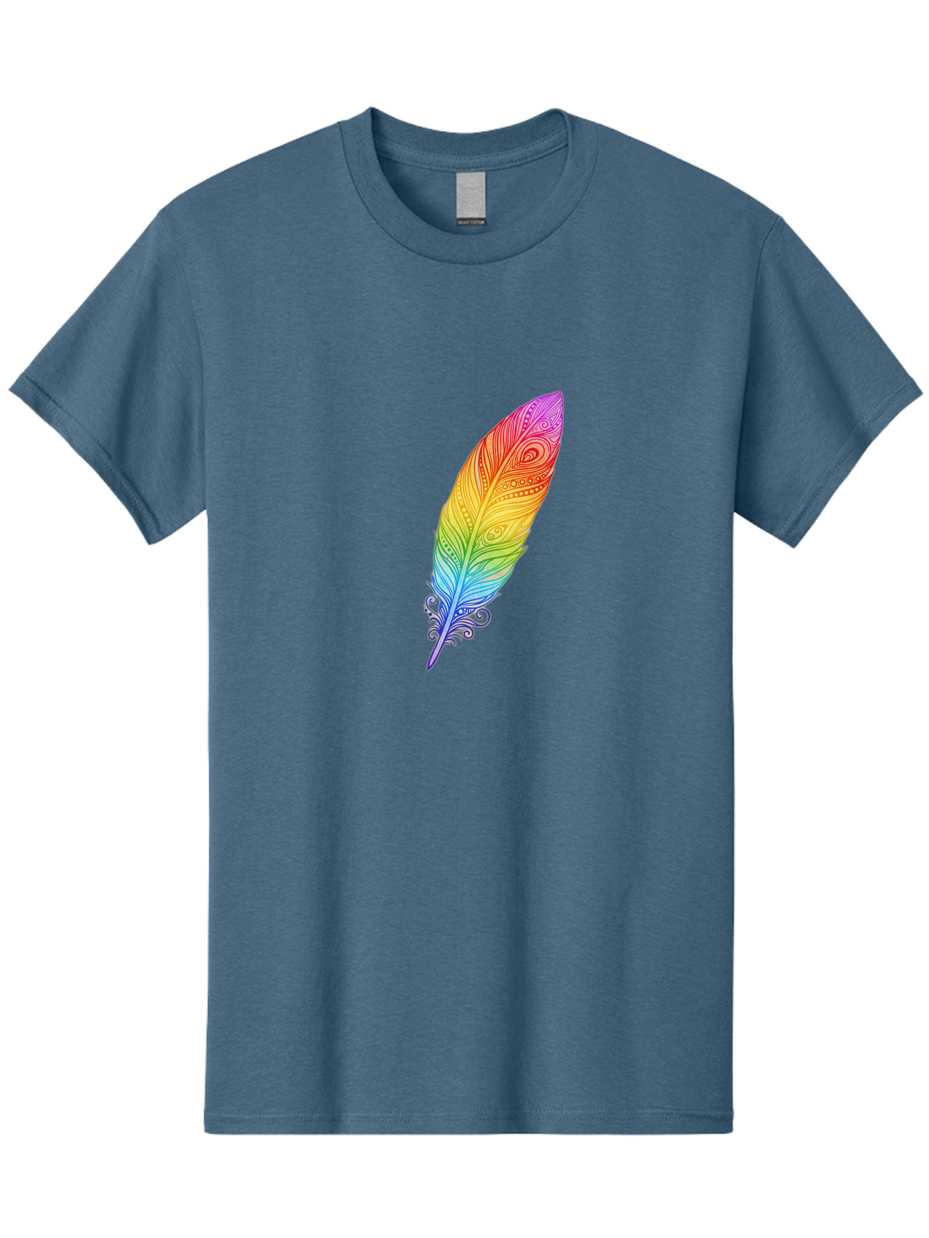 Rainbow-Feather-1 Men'S Graphic Tee, 100% Cotton, Comfortable Casual Summer Wear, Machine Washable, Vintage Camera, Old Camera, Antique Camera, Black Camera, Classic Photography, Photography Equipment, Nostalgic Device, Film Camera, Camera Art Baj217