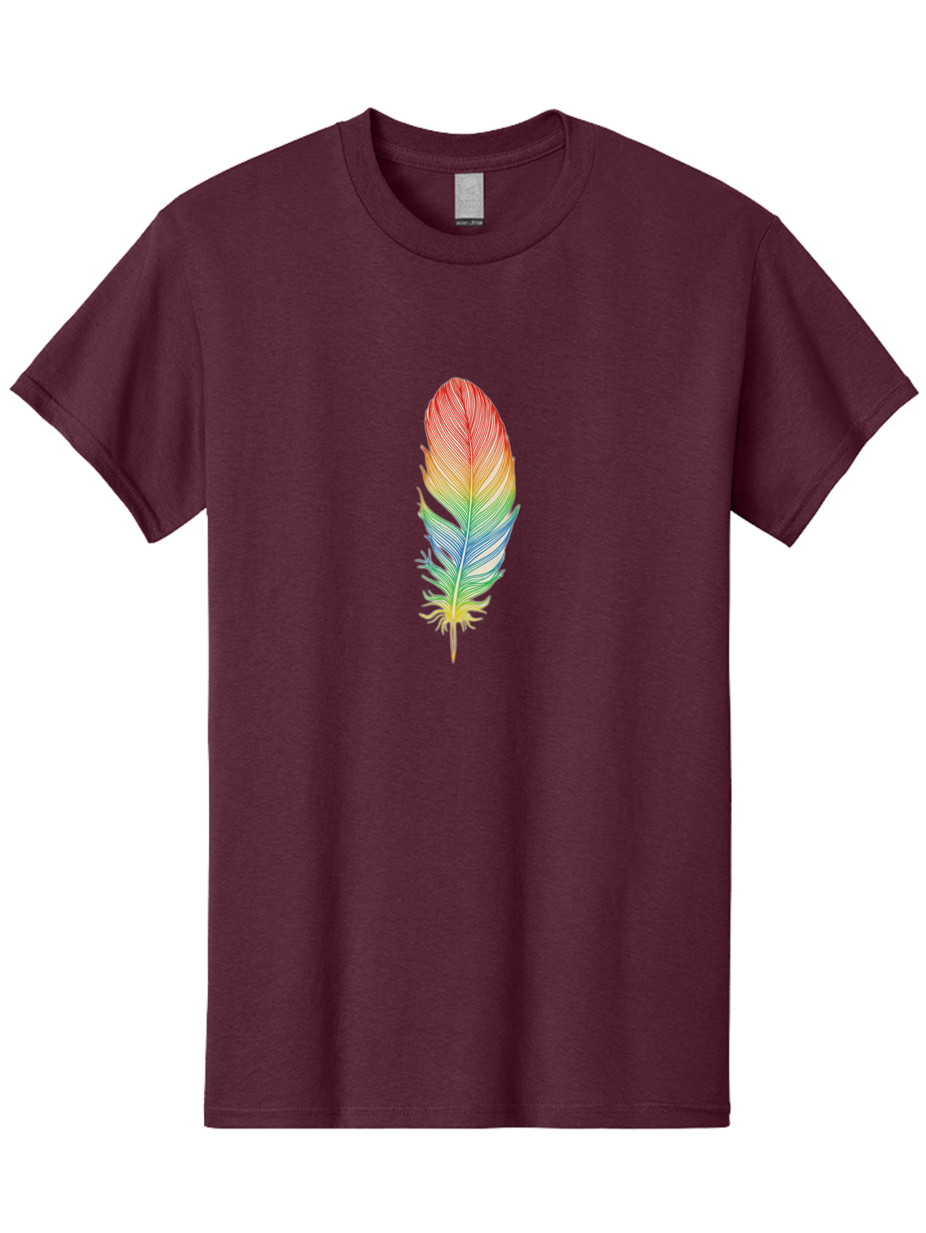 Rainbow-Feather-6 Men'S Graphic Tee, 100% Cotton, Comfortable Casual Summer Wear, Machine Washable, Vintage Camera, Old Camera, Antique Camera, Black Camera, Classic Photography, Photography Equipment, Nostalgic Device, Film Camera, Camera Art Baj229