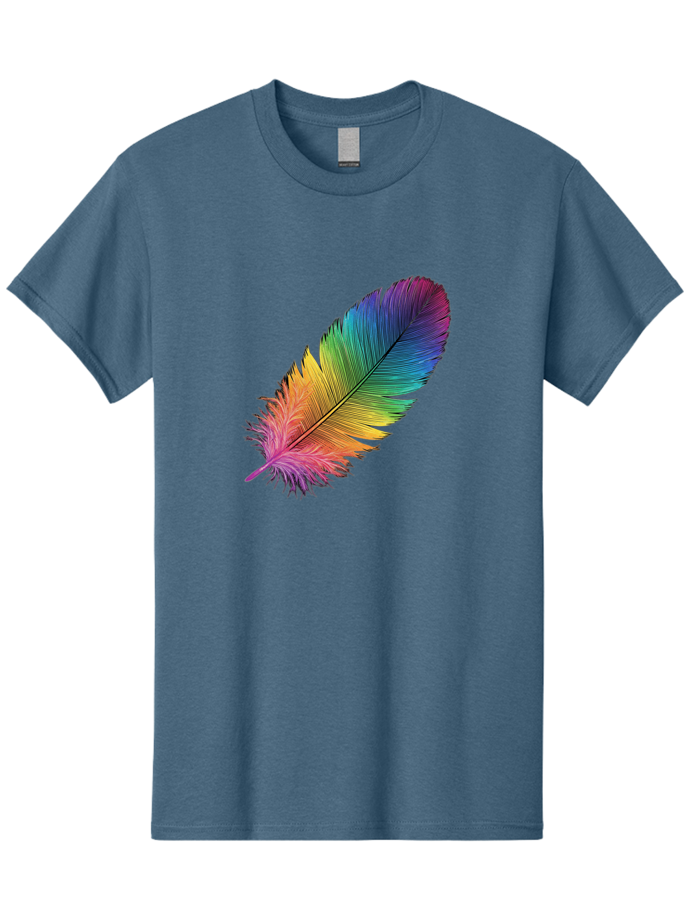 Rainbow-Feather-9 Men'S Graphic Tee, 100% Cotton, Comfortable Casual Summer Wear, Machine Washable, Vintage Camera, Old Camera, Antique Camera, Black Camera, Classic Photography, Photography Equipment, Nostalgic Device, Film Camera, Camera Art Baj232