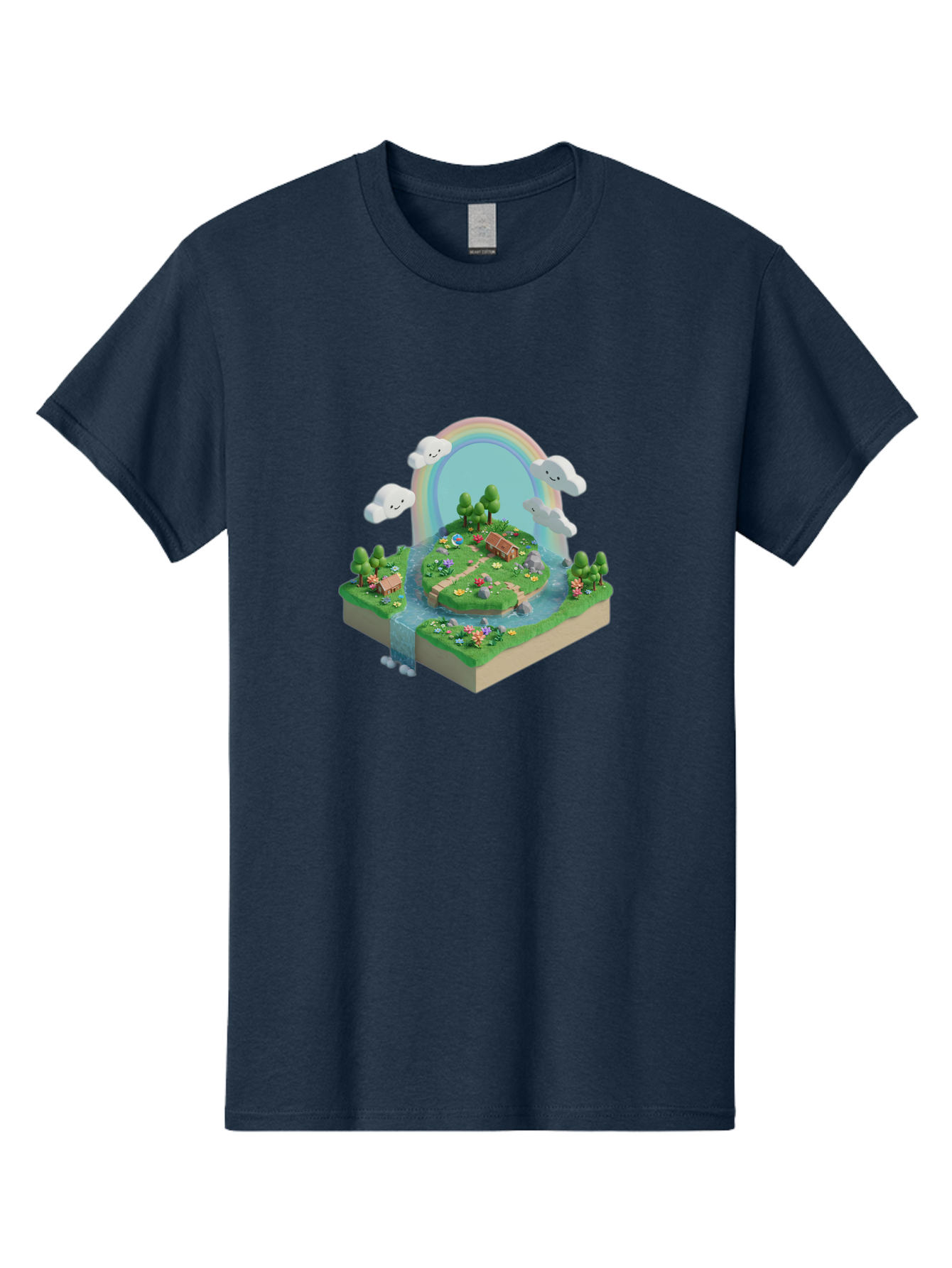 Rainbow-Landscape Men'S Graphic Tee, 100% Cotton, Comfortable Casual Summer Wear, Machine Washable, Vintage Camera, Old Camera, Antique Camera, Black Camera, Classic Photography, Photography Equipment, Nostalgic Device, Film Camera, Camera Art Baj235