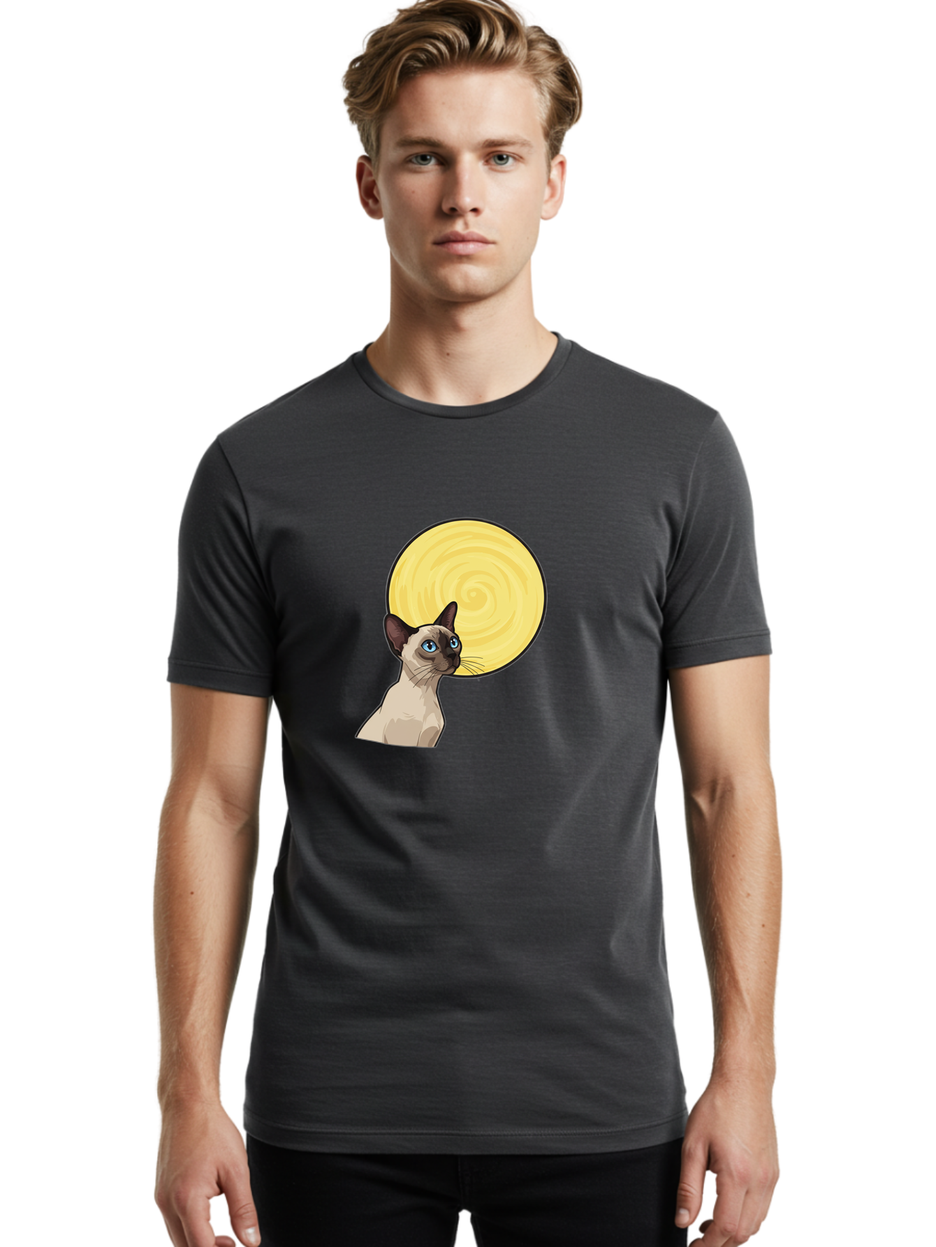 Siamese-Cat Men'S Graphic Tee, 100% Cotton, Comfortable Casual Summer Wear, Machine Washable, Vintage Camera, Old Camera, Antique Camera, Black Camera, Classic Photography, Photography Equipment, Nostalgic Device, Film Camera, Camera Art Baj247