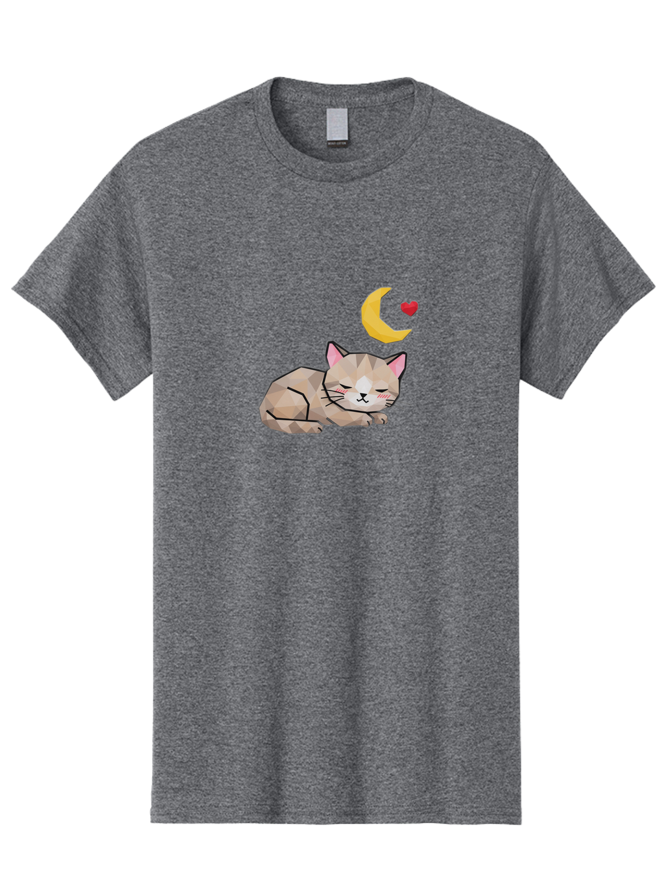 Sleeping-Cat-With-Moon-And-Heart Men'S Graphic Tee, 100% Cotton, Comfortable Casual Summer Wear, Machine Washable, Vintage Camera, Old Camera, Antique Camera, Black Camera, Classic Photography, Photography Equipment, Nostalgic Device, Baj250