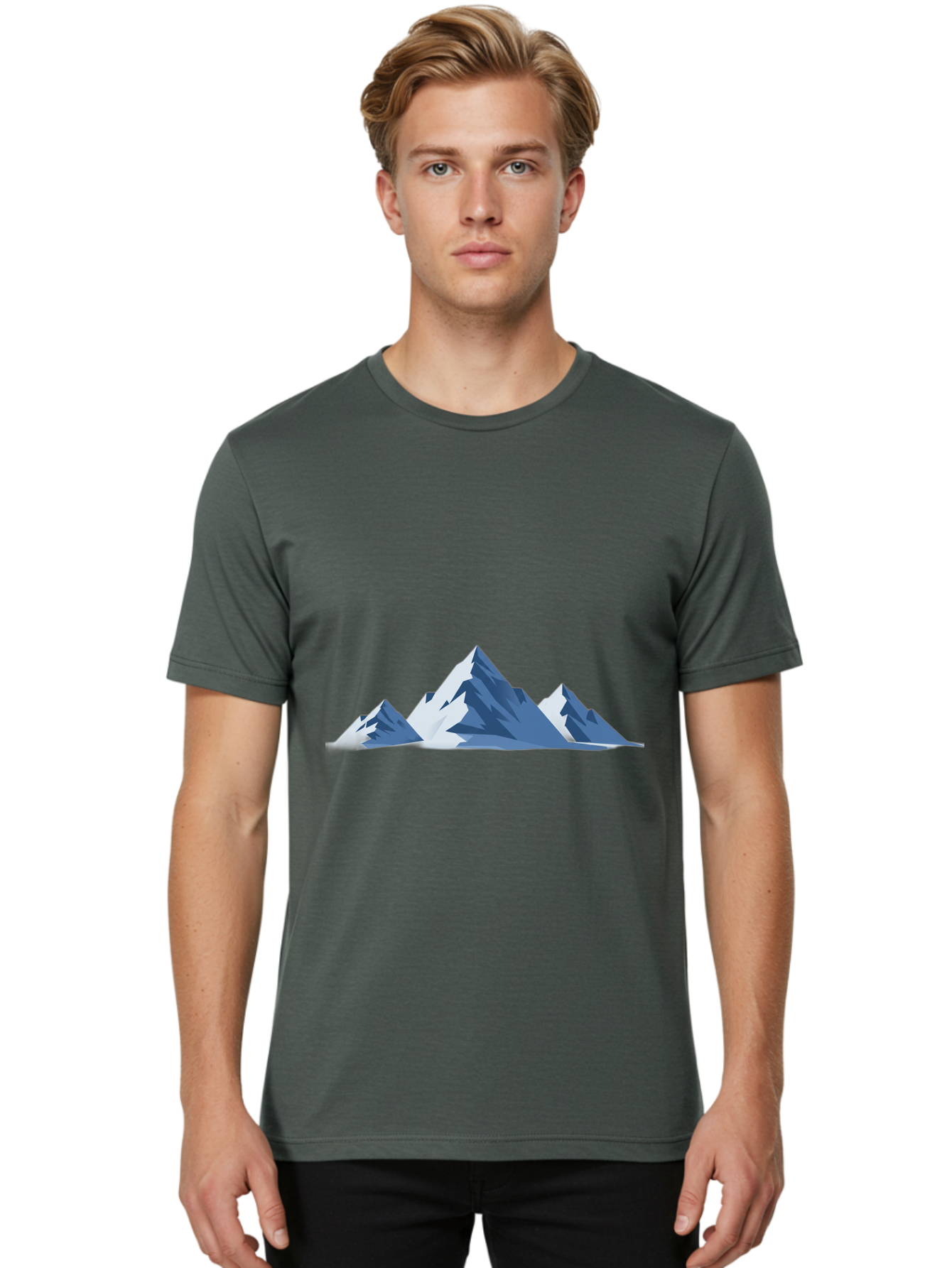 Snow-Capped-Mountains Men'S Graphic Tee, 100% Cotton, Comfortable Casual Summer Wear, Machine Washable, Vintage Camera, Old Camera, Antique Camera, Black Camera, Classic Photography, Photography Equipment, Nostalgic Device, Film Camera, Baj258