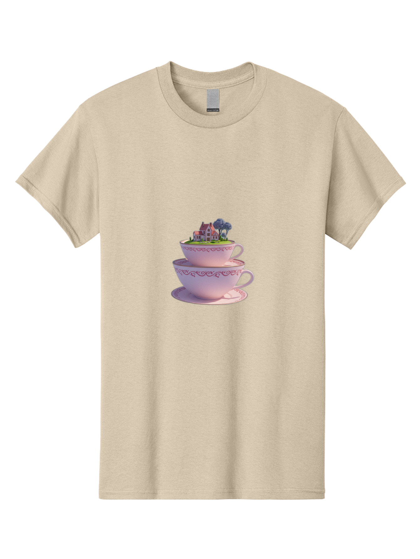 Teacups-With-Cottage Men'S Graphic Tee, 100% Cotton, Comfortable Casual Summer Wear, Machine Washable, Vintage Camera, Old Camera, Antique Camera, Black Camera, Classic Photography, Photography Equipment, Nostalgic Device, Film Camera, Baj265