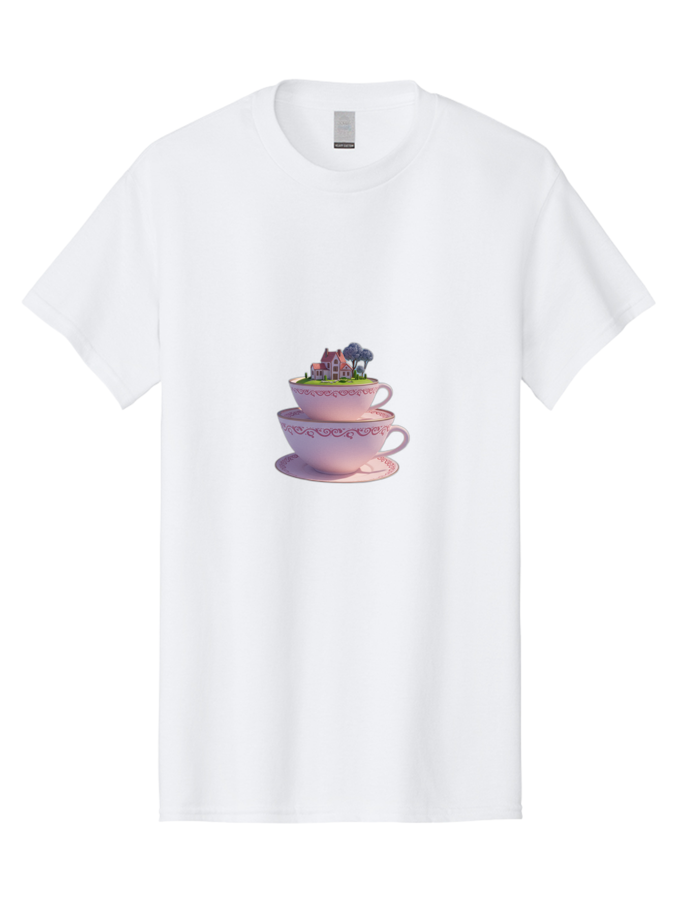 Teacups-With-Cottage Men'S Graphic Tee, 100% Cotton, Comfortable Casual Summer Wear, Machine Washable, Vintage Camera, Old Camera, Antique Camera, Black Camera, Classic Photography, Photography Equipment, Nostalgic Device, Film Camera, Baj265