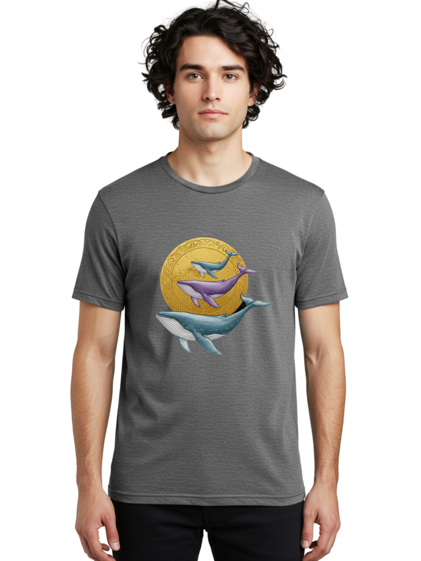 Three-Whales-1 Men'S Graphic Tee, 100% Cotton, Comfortable Casual Summer Wear, Machine Washable, Vintage Camera, Old Camera, Antique Camera, Black Camera, Classic Photography, Photography Equipment, Nostalgic Device, Film Camera, Camera Art Baj269