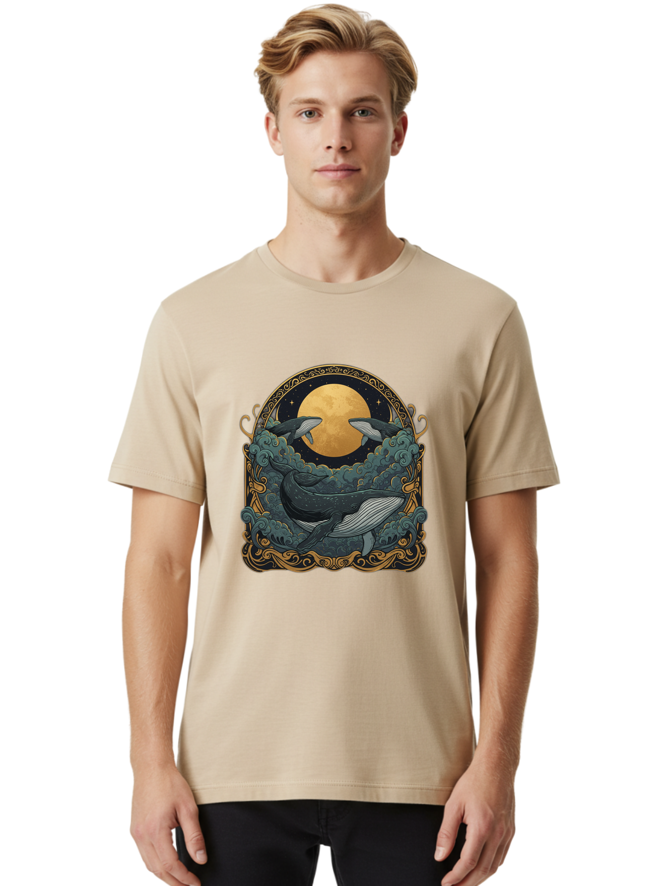Three-Whales-2 Men'S Graphic Tee, 100% Cotton, Comfortable Casual Summer Wear, Machine Washable, Vintage Camera, Old Camera, Antique Camera, Black Camera, Classic Photography, Photography Equipment, Nostalgic Device, Film Camera, Camera Art Baj270