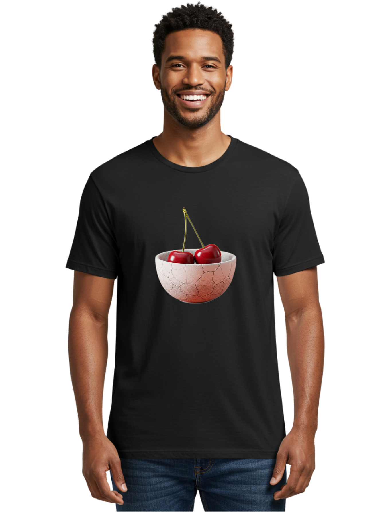 Two-Cherries-In-Cracked-Bowl Men'S Graphic Tee, 100% Cotton, Comfortable Casual Summer Wear, Machine Washable, Vintage Camera, Old Camera, Antique Camera, Black Camera, Classic Photography, Photography Equipment, Nostalgic Device, Film Camera, Baj281