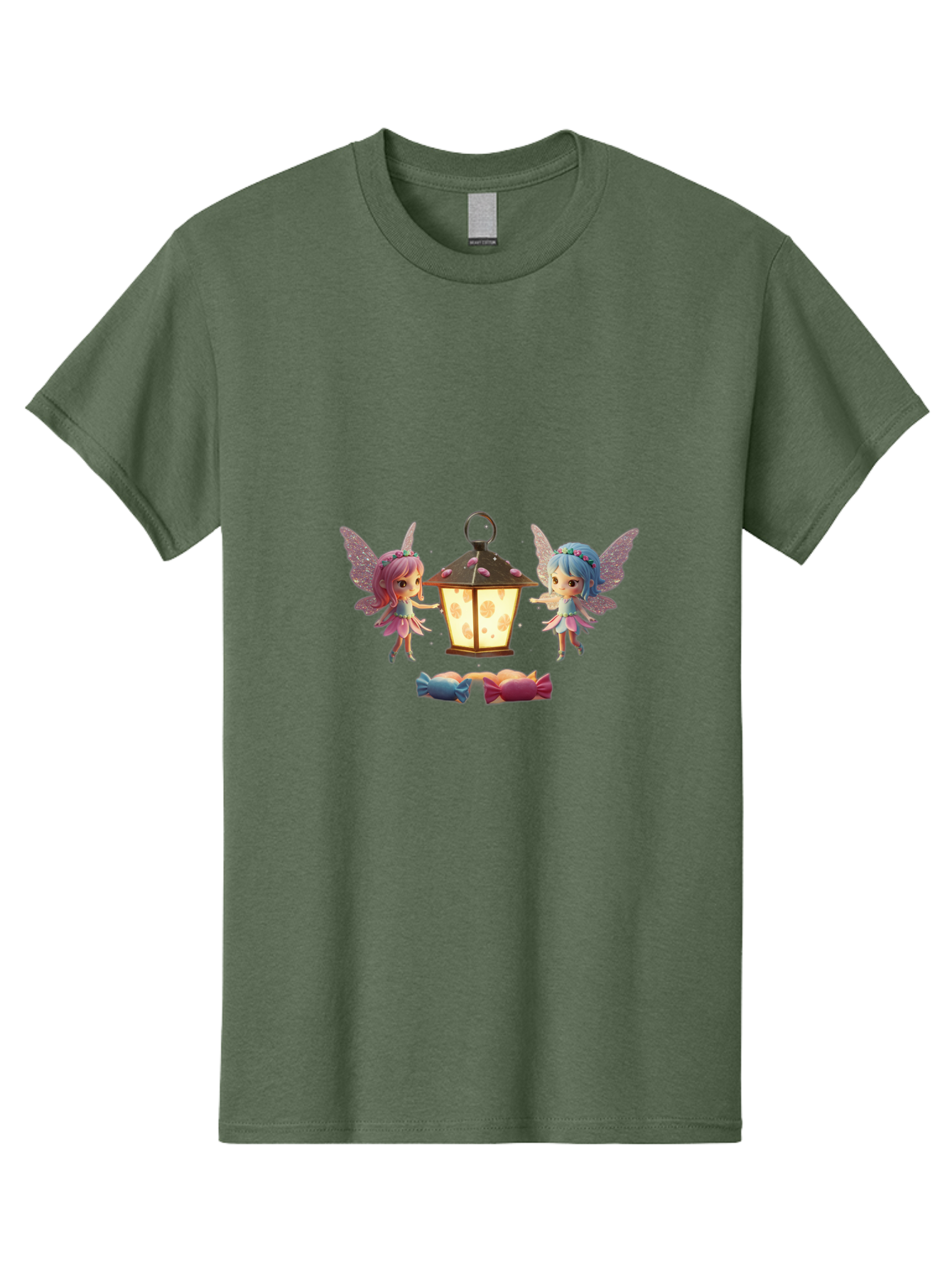 Two-Fairies-With-Lantern-1 Men'S Graphic Tee, 100% Cotton, Comfortable Casual Summer Wear, Machine Washable, Vintage Camera, Old Camera, Antique Camera, Black Camera, Classic Photography, Photography Equipment, Nostalgic Device, Film Camera, Baj283