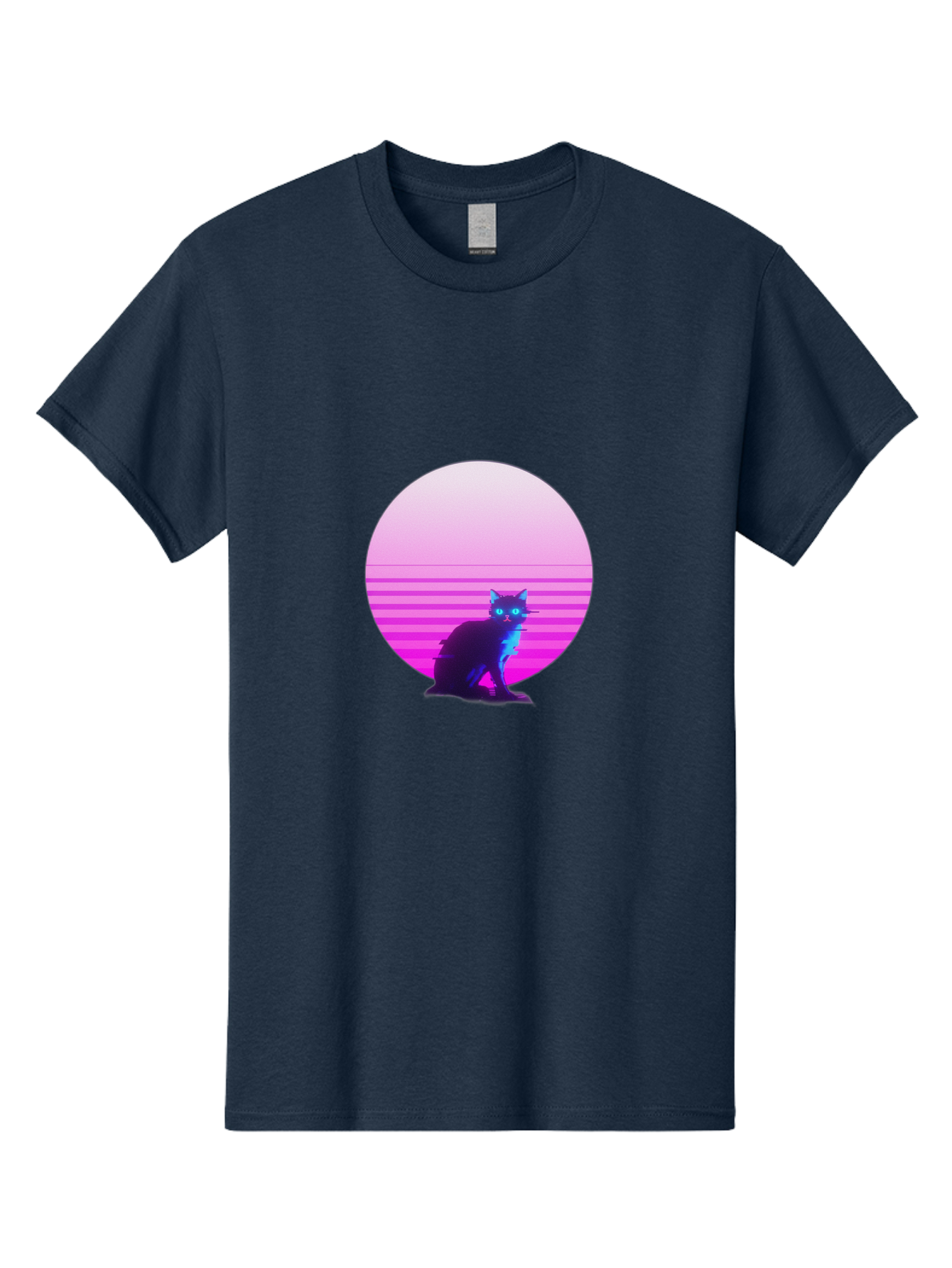 Vaporwave-Cat Men'S Graphic Tee, 100% Cotton, Comfortable Casual Summer Wear, Machine Washable, Vintage Camera, Old Camera, Antique Camera, Black Camera, Classic Photography, Photography Equipment, Nostalgic Device, Film Camera, Camera Art Baj290