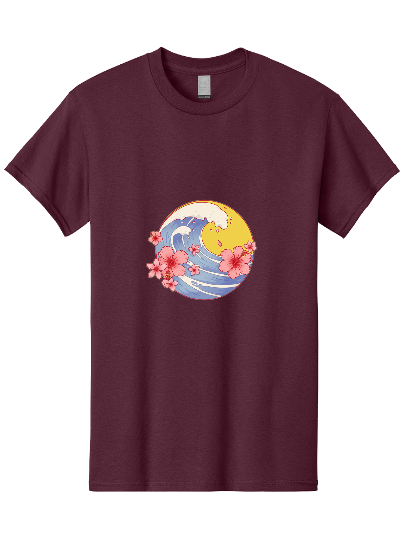 Wave-And-Cherry-Blossoms Men'S Graphic Tee, 100% Cotton, Comfortable Casual Summer Wear, Machine Washable, Vintage Camera, Old Camera, Antique Camera, Black Camera, Classic Photography, Photography Equipment, Nostalgic Device, Film Camera, Baj294