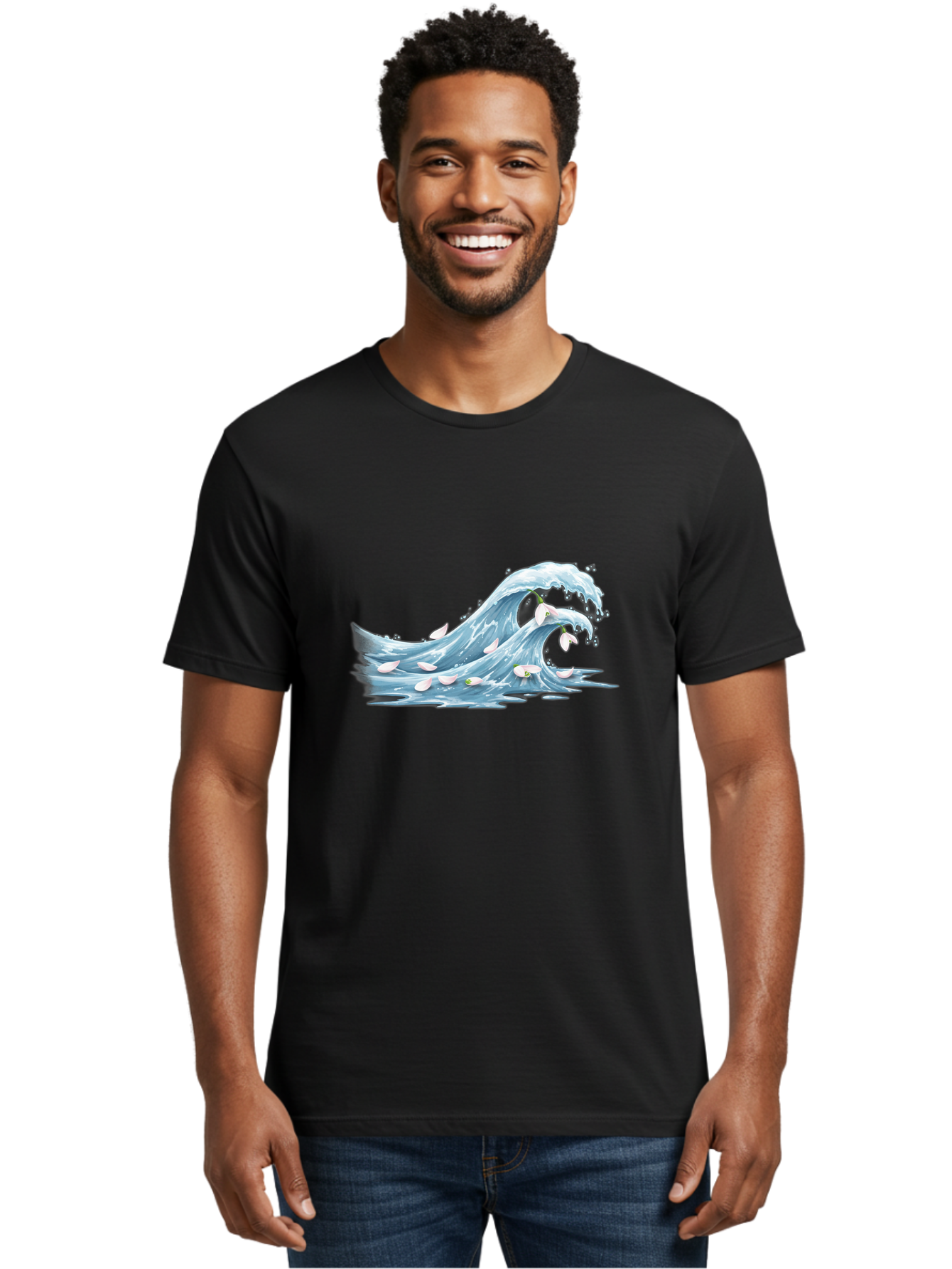 Wave Men'S Graphic Tee, 100% Cotton, Comfortable Casual Summer Wear, Machine Washable, Vintage Camera, Old Camera, Antique Camera, Black Camera, Classic Photography, Photography Equipment, Nostalgic Device, Film Camera, Camera Art Baj296
