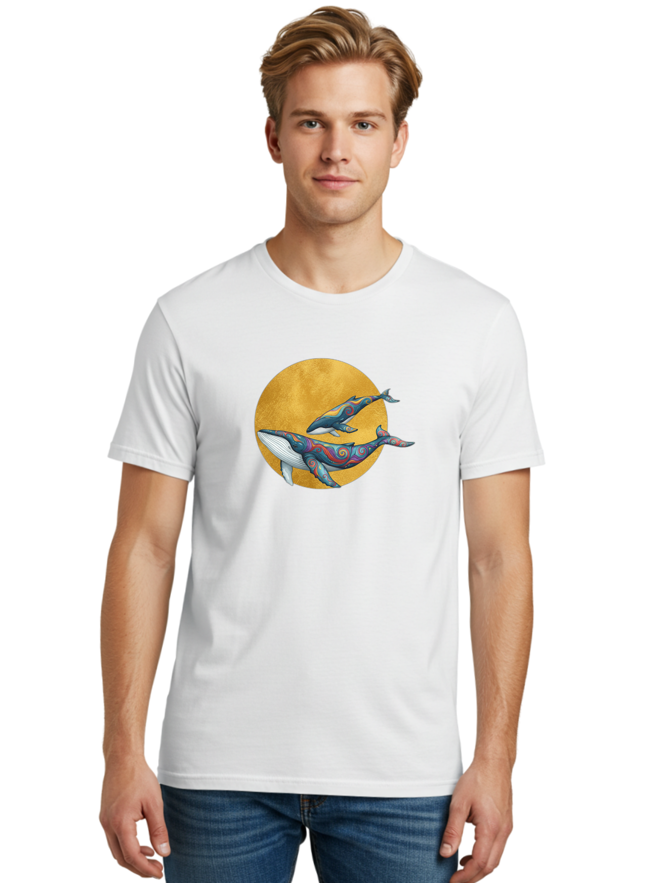 Whales-1 Men'S Graphic Tee, 100% Cotton, Comfortable Casual Summer Wear, Machine Washable, Vintage Camera, Old Camera, Antique Camera, Black Camera, Classic Photography, Photography Equipment, Nostalgic Device, Film Camera, Camera Art Baj302