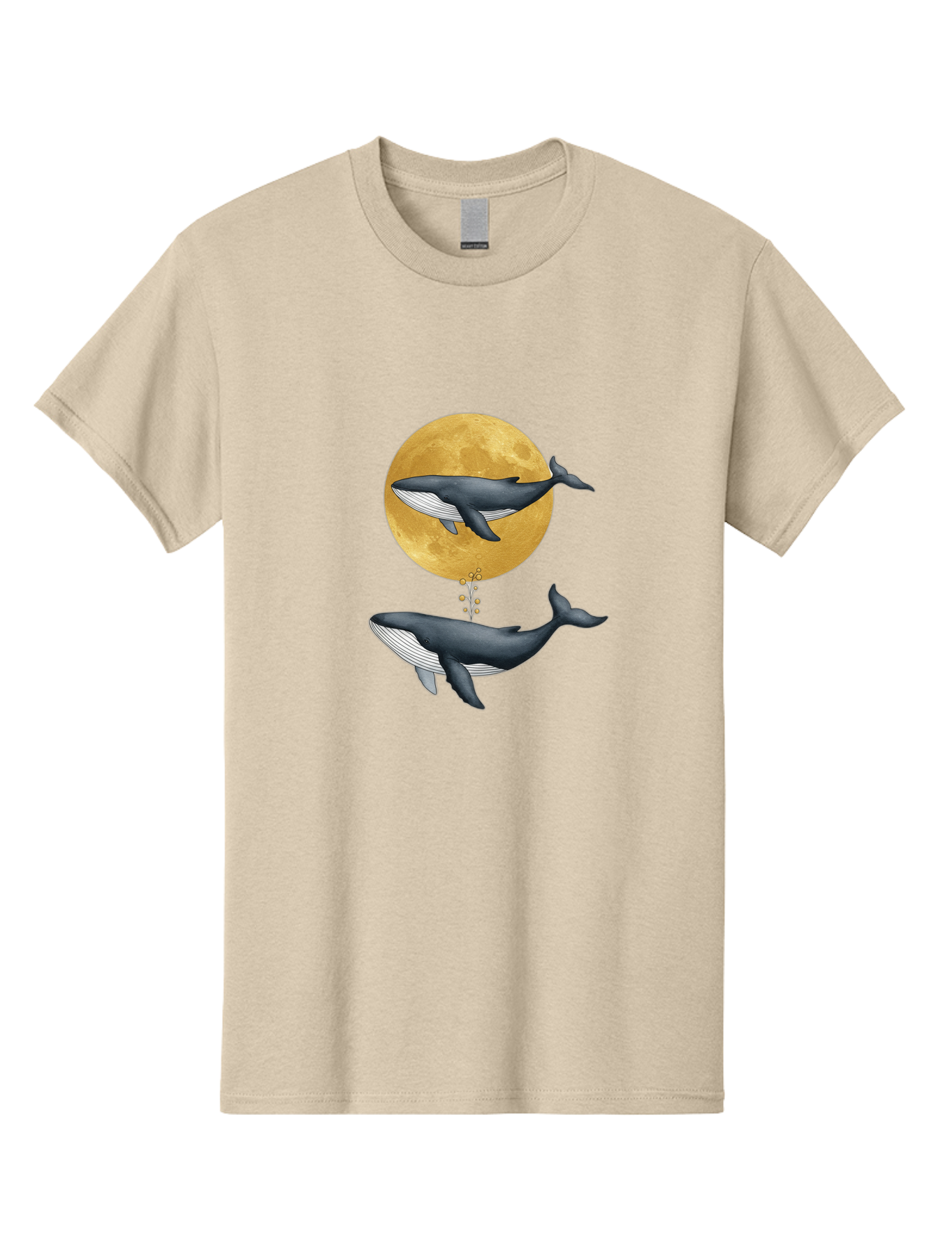 Whales-And-Moon-1 Men'S Graphic Tee, 100% Cotton, Comfortable Casual Summer Wear, Machine Washable, Vintage Camera, Old Camera, Antique Camera, Black Camera, Classic Photography, Photography Equipment, Nostalgic Device, Film Camera, Camera Art Baj303