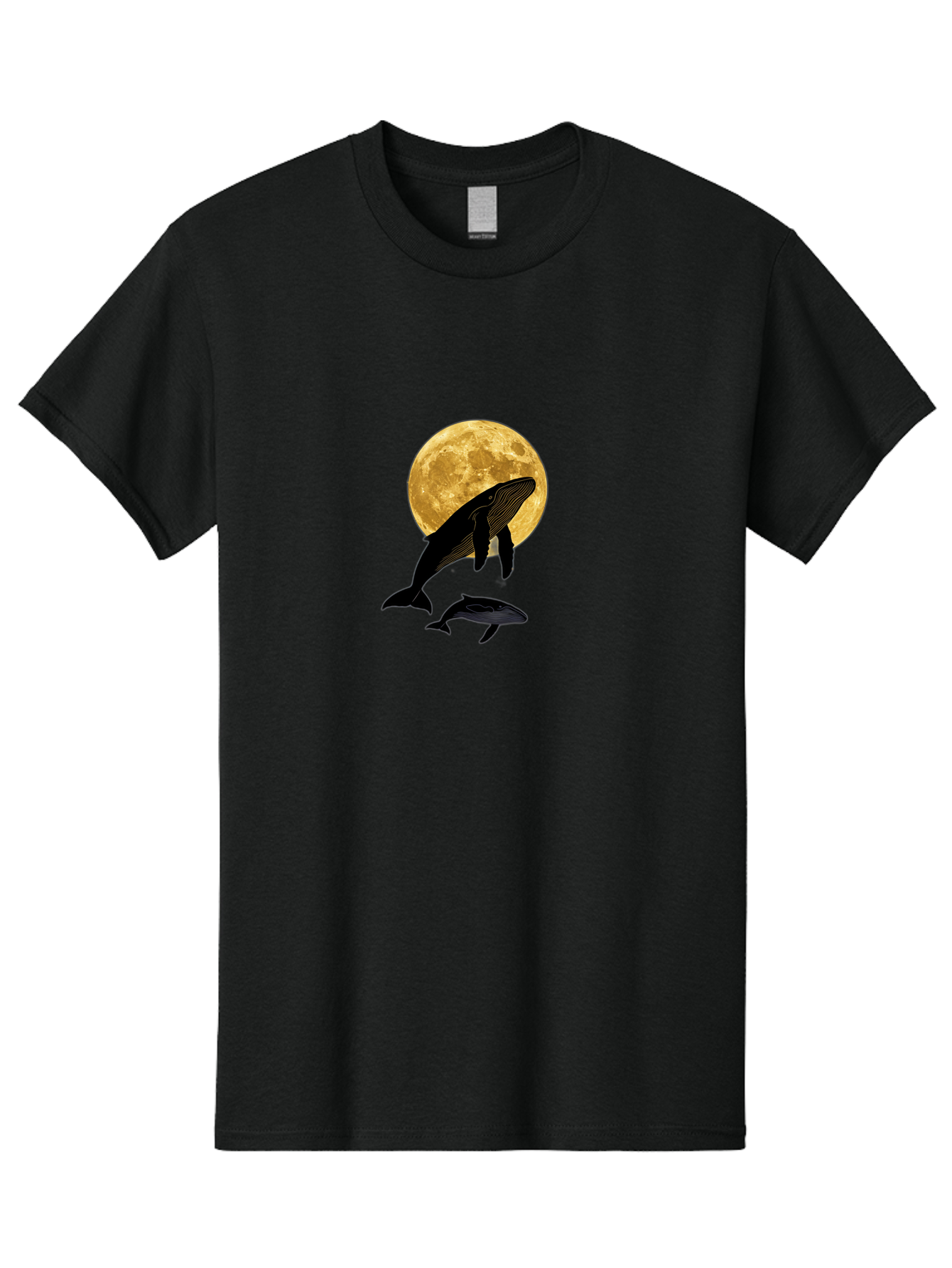 Whales-And-Moon-2 Men'S Graphic Tee, 100% Cotton, Comfortable Casual Summer Wear, Machine Washable, Vintage Camera, Old Camera, Antique Camera, Black Camera, Classic Photography, Photography Equipment, Nostalgic Device, Film Camera, Camera Art Baj304