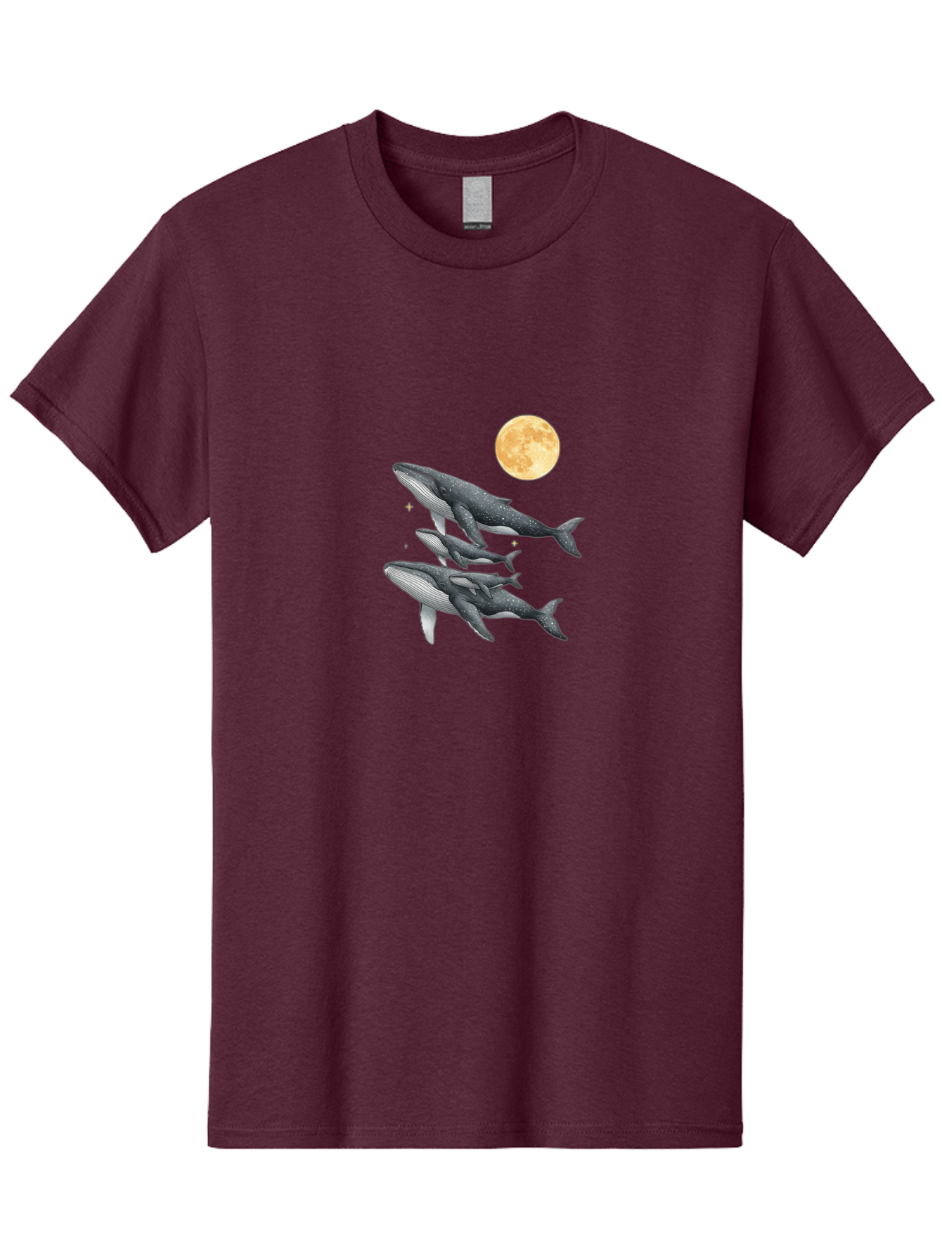 Whales-Under-Full-Moon Men'S Graphic Tee, 100% Cotton, Comfortable Casual Summer Wear, Machine Washable, Vintage Camera, Old Camera, Antique Camera, Black Camera, Classic Photography, Photography Equipment, Nostalgic Device, Film Camera, Baj306