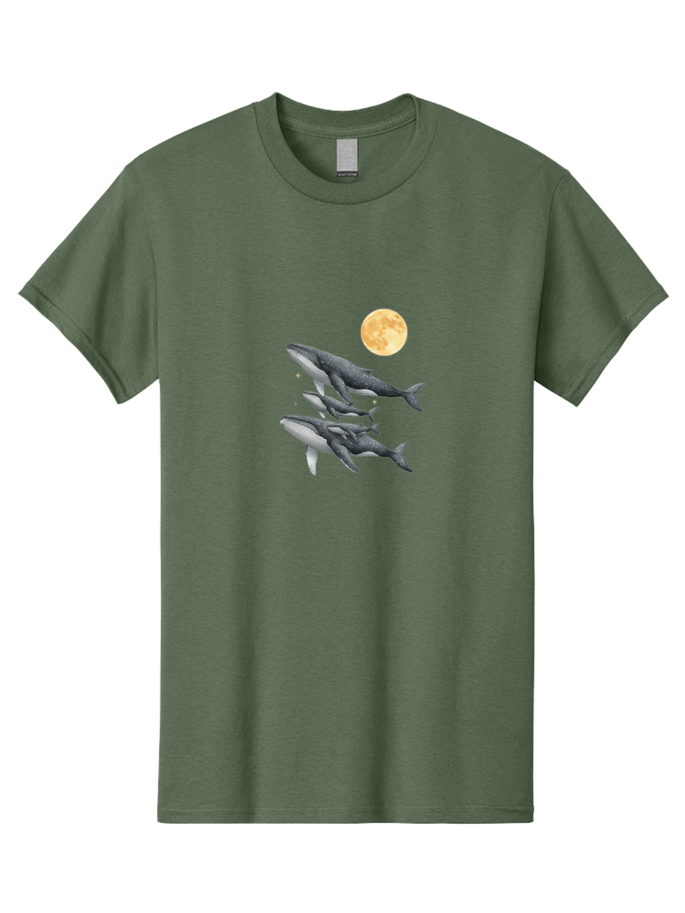 Whales-Under-Full-Moon Men'S Graphic Tee, 100% Cotton, Comfortable Casual Summer Wear, Machine Washable, Vintage Camera, Old Camera, Antique Camera, Black Camera, Classic Photography, Photography Equipment, Nostalgic Device, Film Camera, Baj306