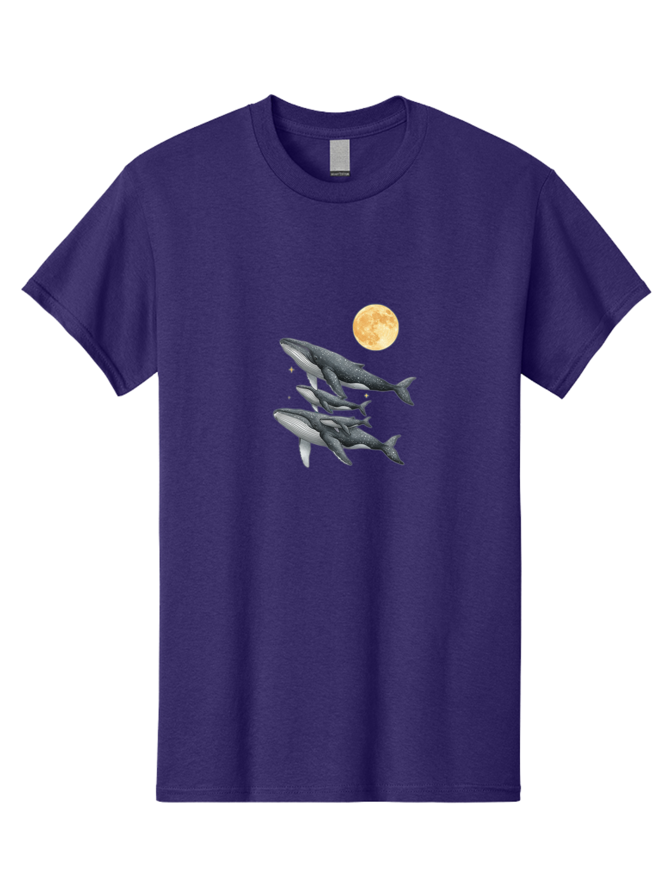 Whales-Under-Full-Moon Men'S Graphic Tee, 100% Cotton, Comfortable Casual Summer Wear, Machine Washable, Vintage Camera, Old Camera, Antique Camera, Black Camera, Classic Photography, Photography Equipment, Nostalgic Device, Film Camera, Baj306