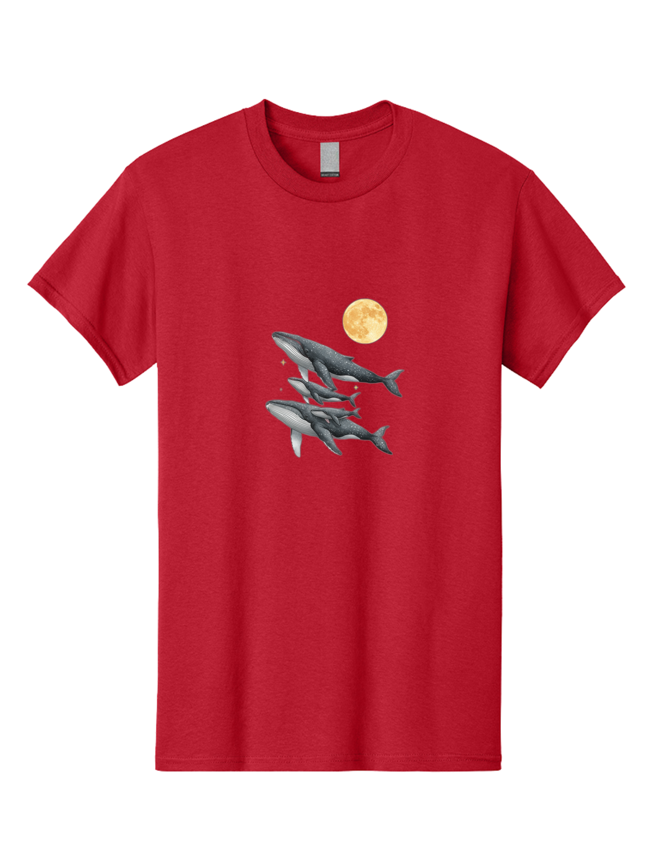 Whales-Under-Full-Moon Men'S Graphic Tee, 100% Cotton, Comfortable Casual Summer Wear, Machine Washable, Vintage Camera, Old Camera, Antique Camera, Black Camera, Classic Photography, Photography Equipment, Nostalgic Device, Film Camera, Baj306