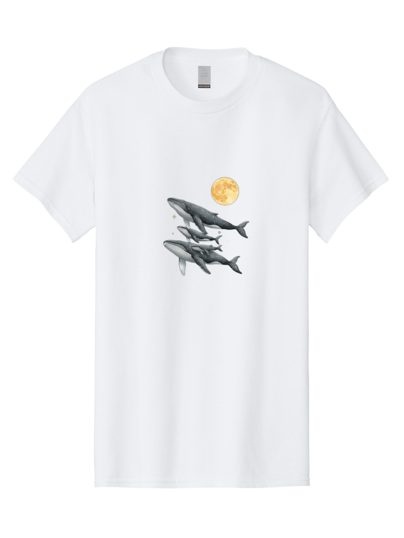 Whales-Under-Full-Moon Men'S Graphic Tee, 100% Cotton, Comfortable Casual Summer Wear, Machine Washable, Vintage Camera, Old Camera, Antique Camera, Black Camera, Classic Photography, Photography Equipment, Nostalgic Device, Film Camera, Baj306