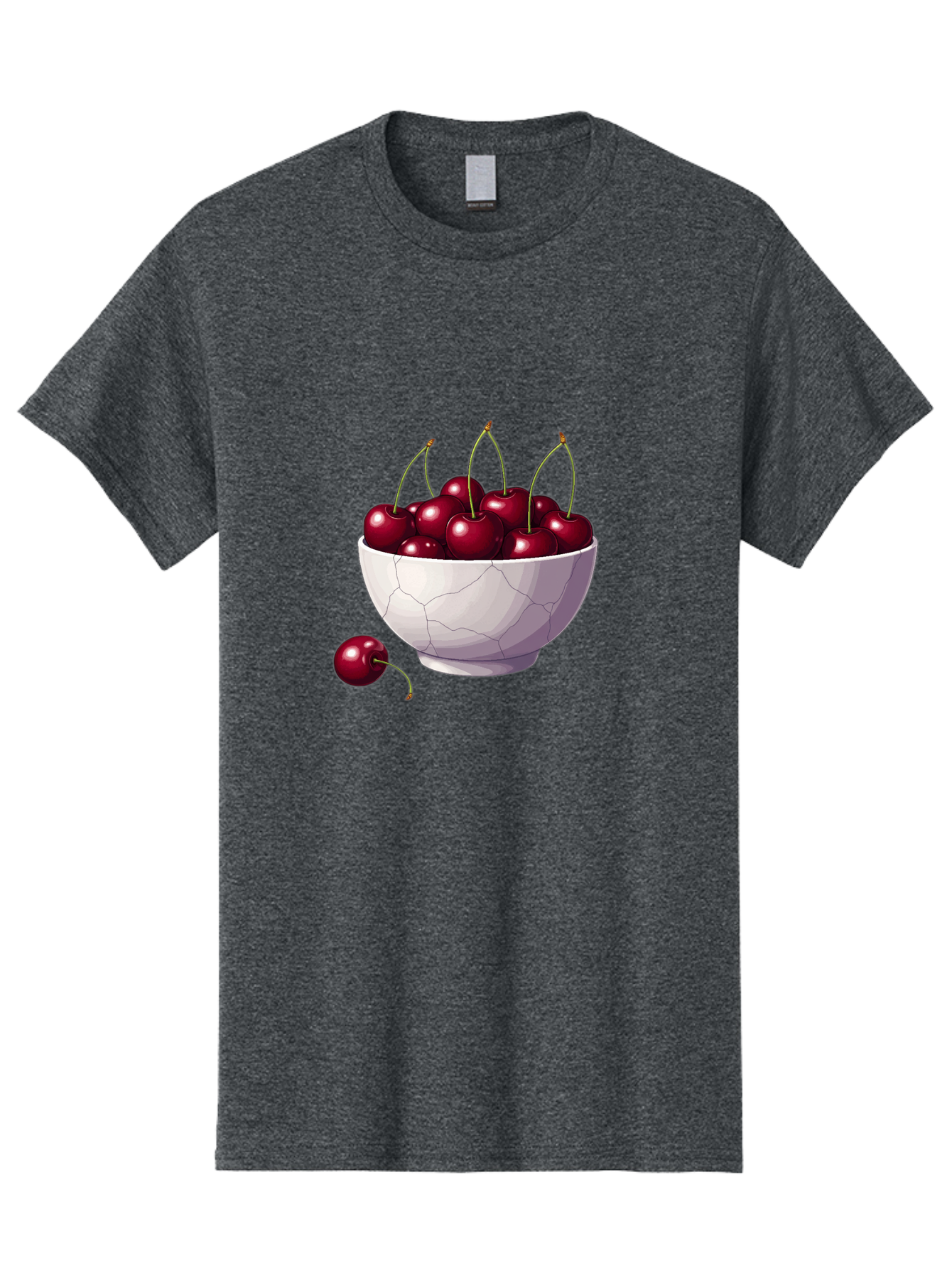 White-Bowl-Of-Cherries Men'S Graphic Tee, 100% Cotton, Comfortable Casual Summer Wear, Machine Washable, Vintage Camera, Old Camera, Antique Camera, Black Camera, Classic Photography, Photography Equipment, Nostalgic Device, Film Camera, Baj308